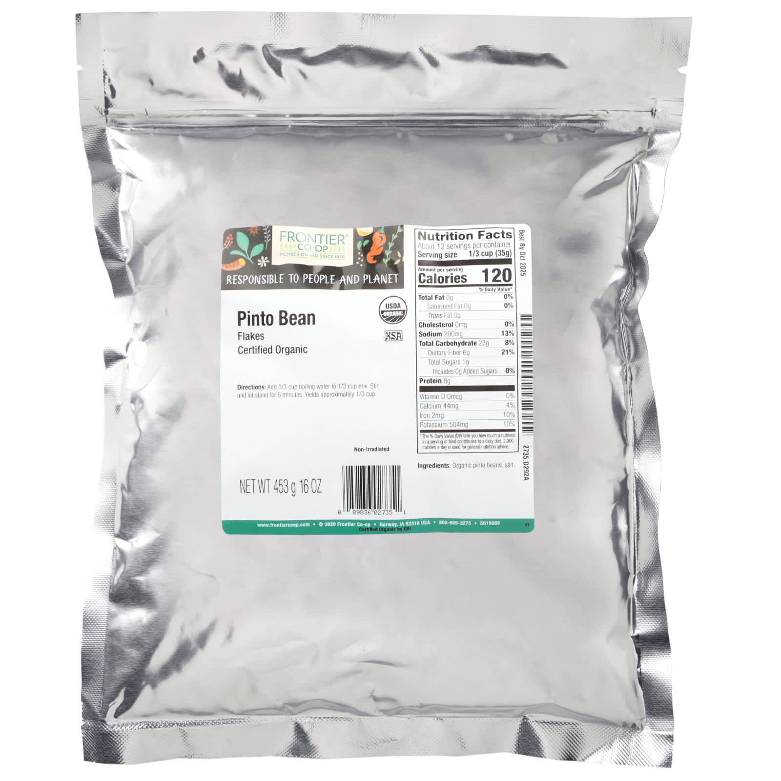 Organic Pinto Bean Flakes by Frontier Co-op - Easy to Use &amp; Delicious - Image 2