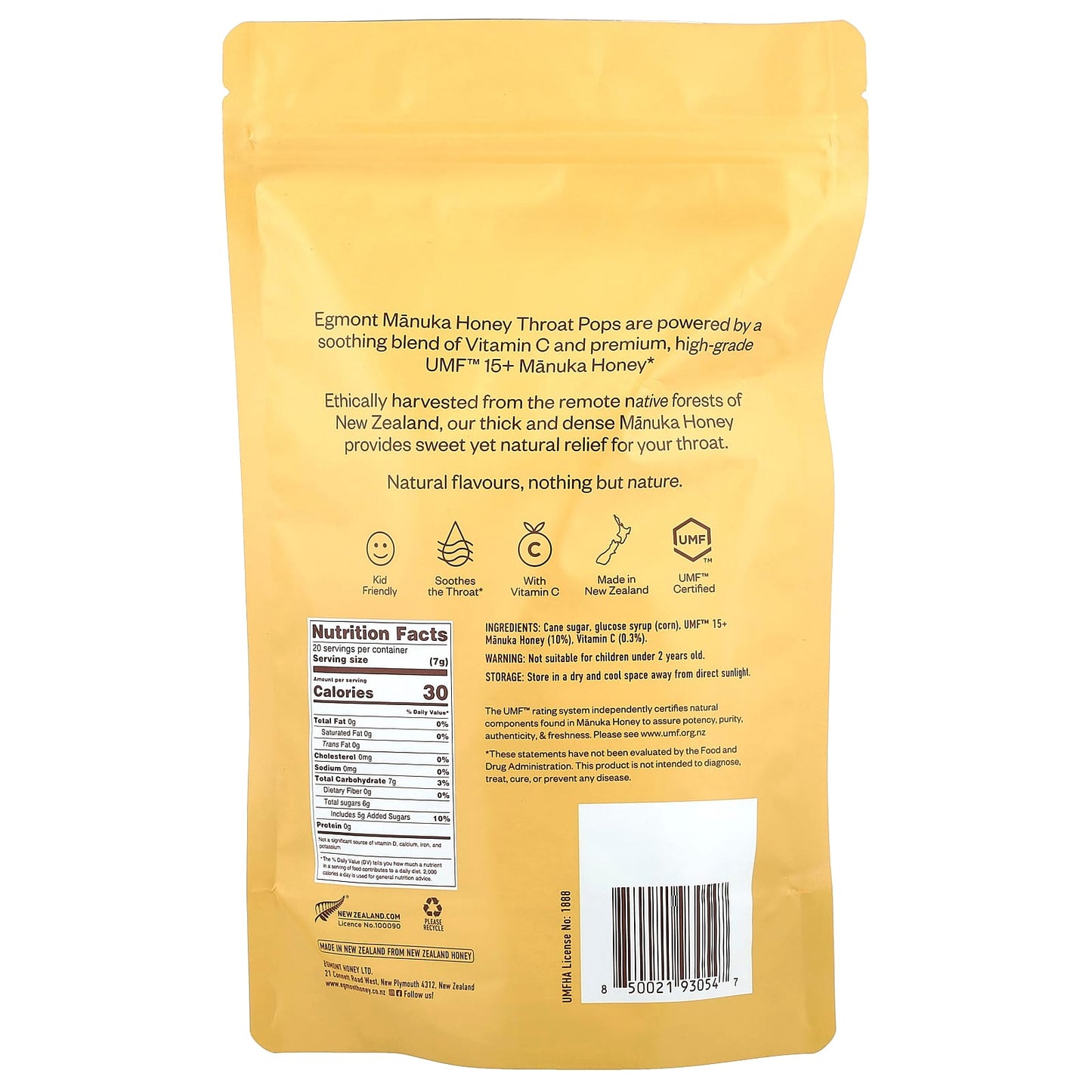 Natural Throat Relief with Egmont Manuka Honey UMF 15+ Drops - Image 2