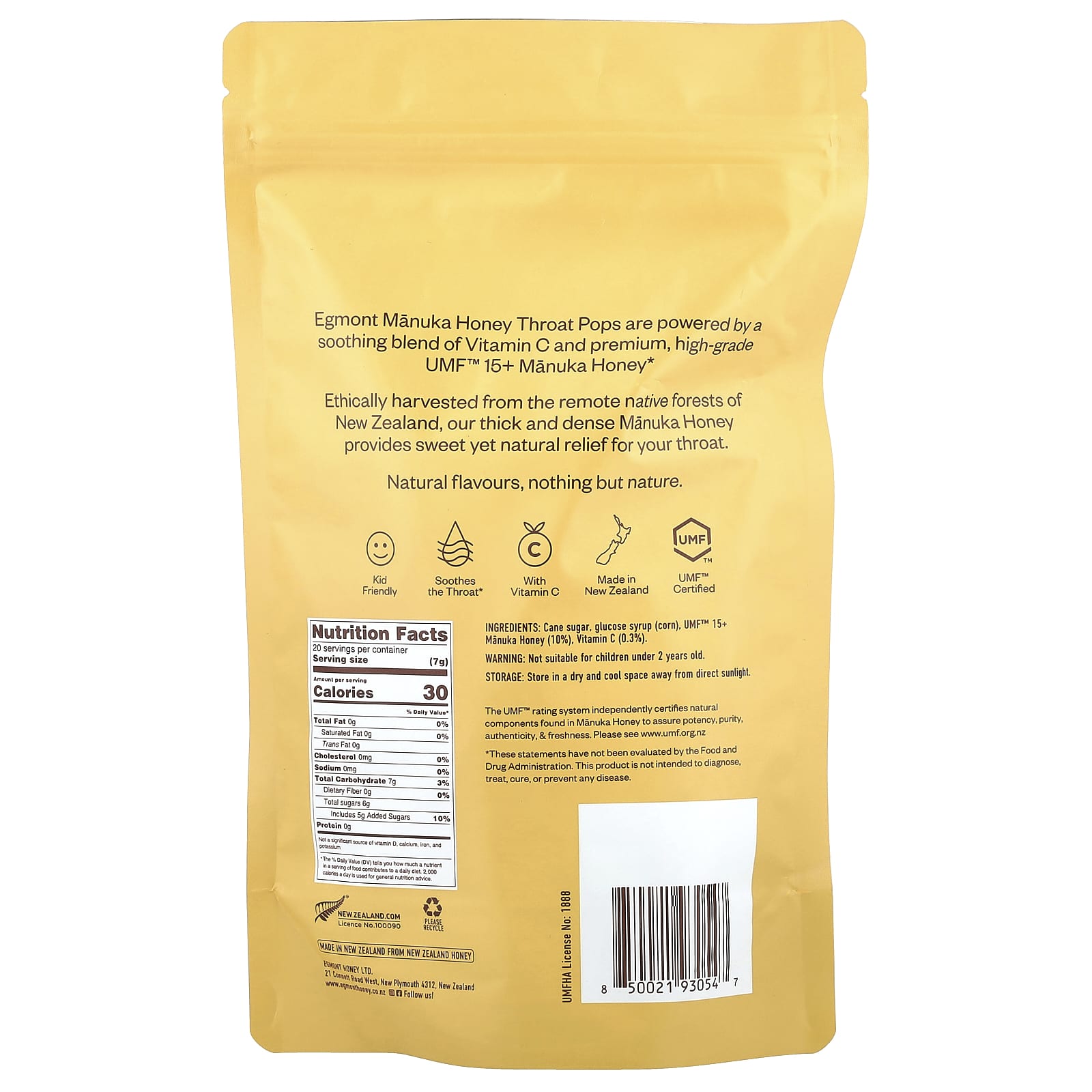Natural Throat Relief with Egmont Manuka Honey UMF 15+ Drops - Image 2
