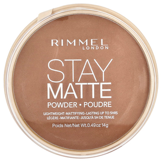 Rimmel London, Stay Matte, Lightweight-Mattifying Powder, 031 Pecan, 0.49 oz (14 g) - Image 1