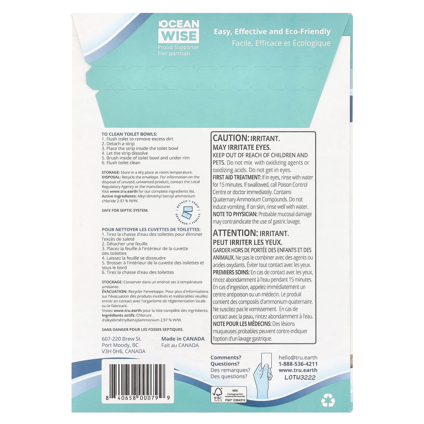 Tru Earth, Eco-Strips®, Toilet Bowl Cleaner, Ultra Concentrated, 12 Strips - Image 2