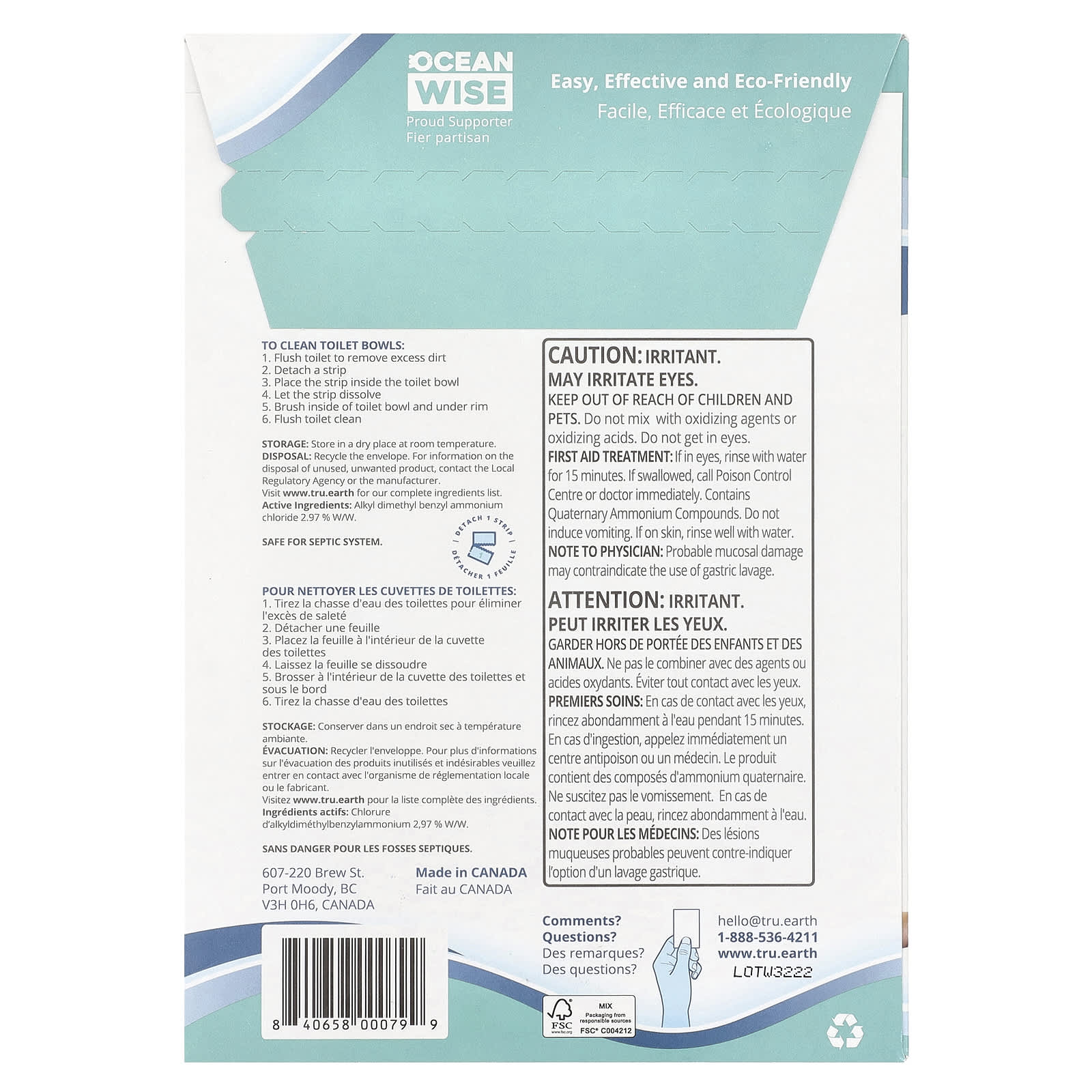 Tru Earth, Eco-Strips®, Toilet Bowl Cleaner, Ultra Concentrated, 12 Strips - Image 2