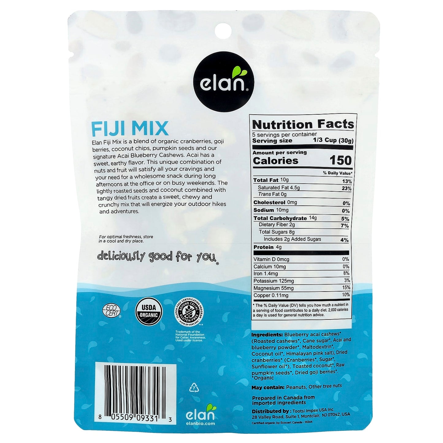 Organic Fiji Mix Snack by Elan - Wholesome Nutrition in Every Bite - Image 2