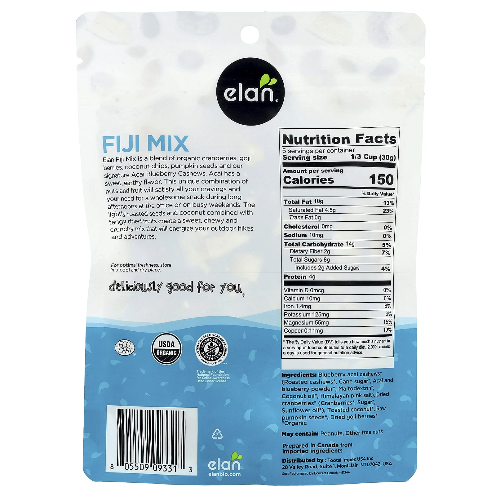 Organic Fiji Mix Snack by Elan - Wholesome Nutrition in Every Bite - Image 2