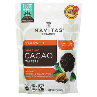 Certified Organic Semi-Sweet Cacao Wafers by Navitas Organics