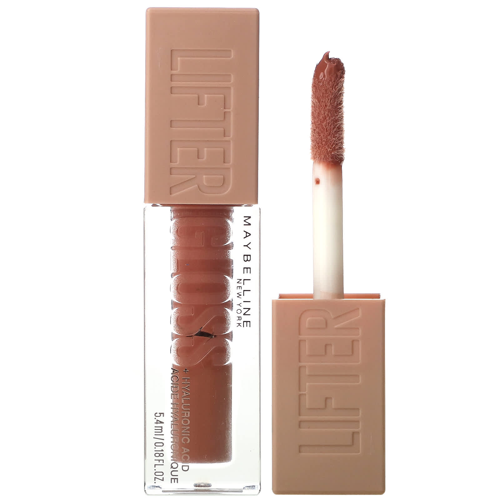 Maybelline, Lifter Gloss with Hyaluronic Acid, 008 Stone, 0.18 fl oz (5.4 ml) - Image 1