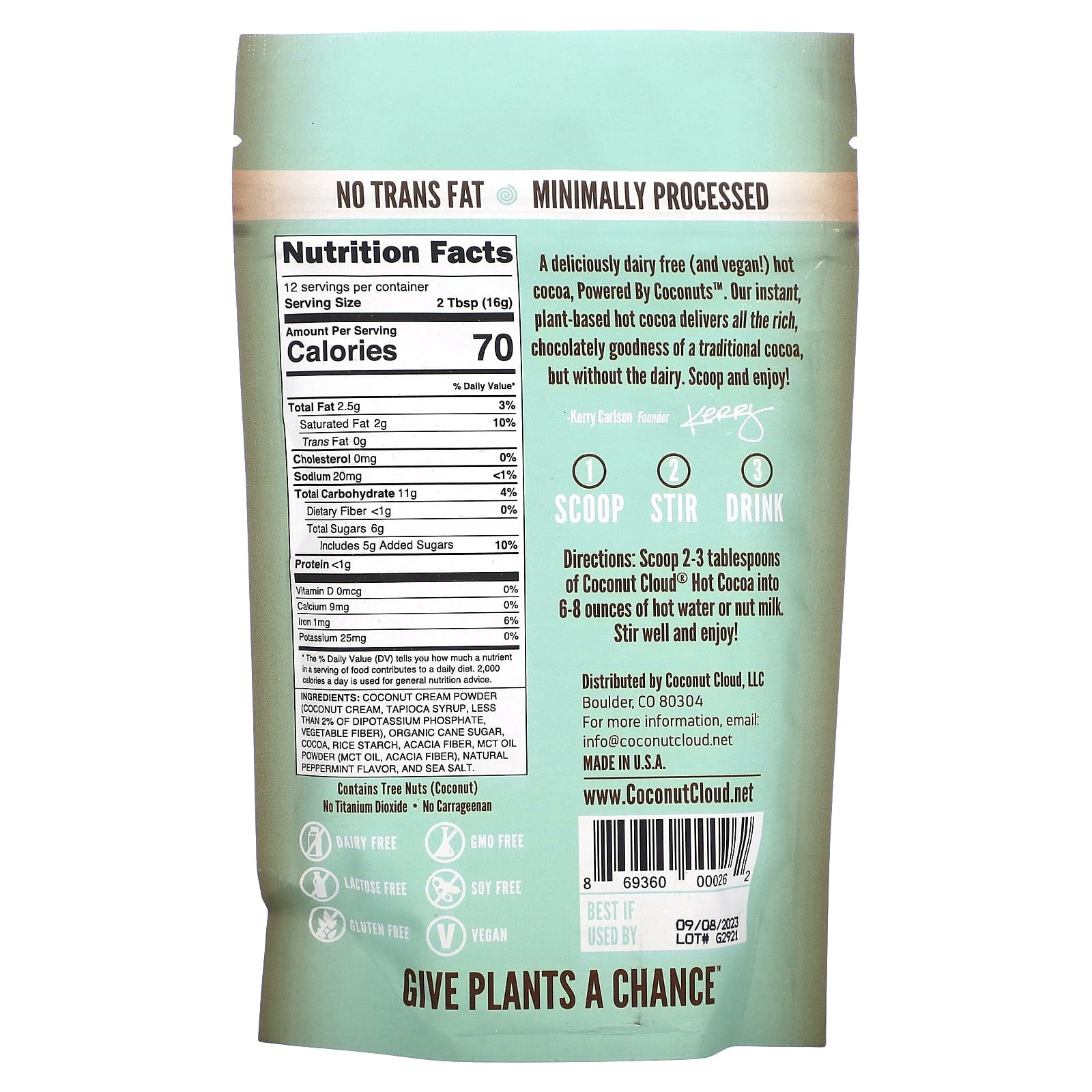 Rich, Dairy-Free Hot Cocoa, Powered by Coconut, 7 oz - Image 2