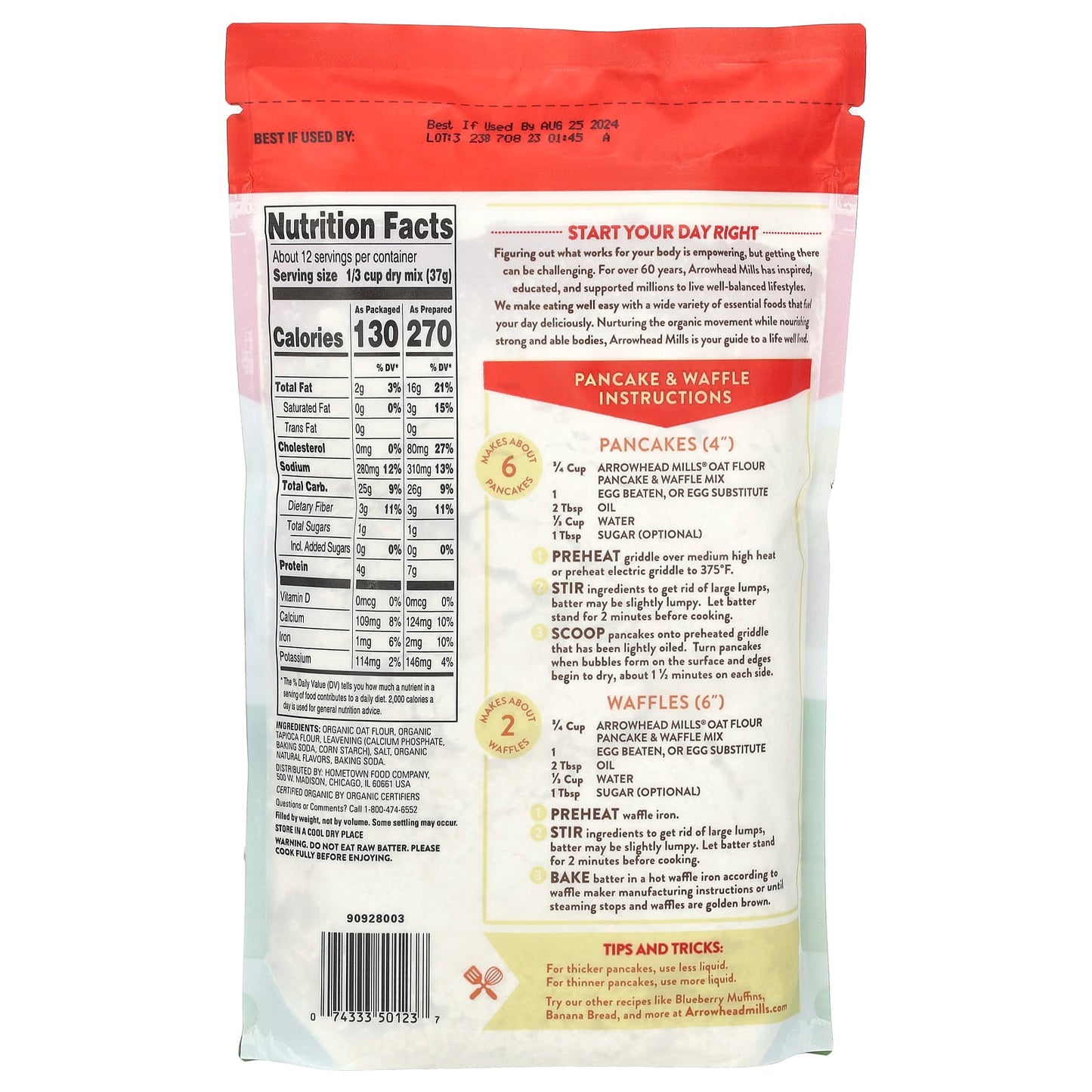 Gluten-Free Organic Oat Flour Pancake & Waffle Mix by Arrowhead Mills - Image 2