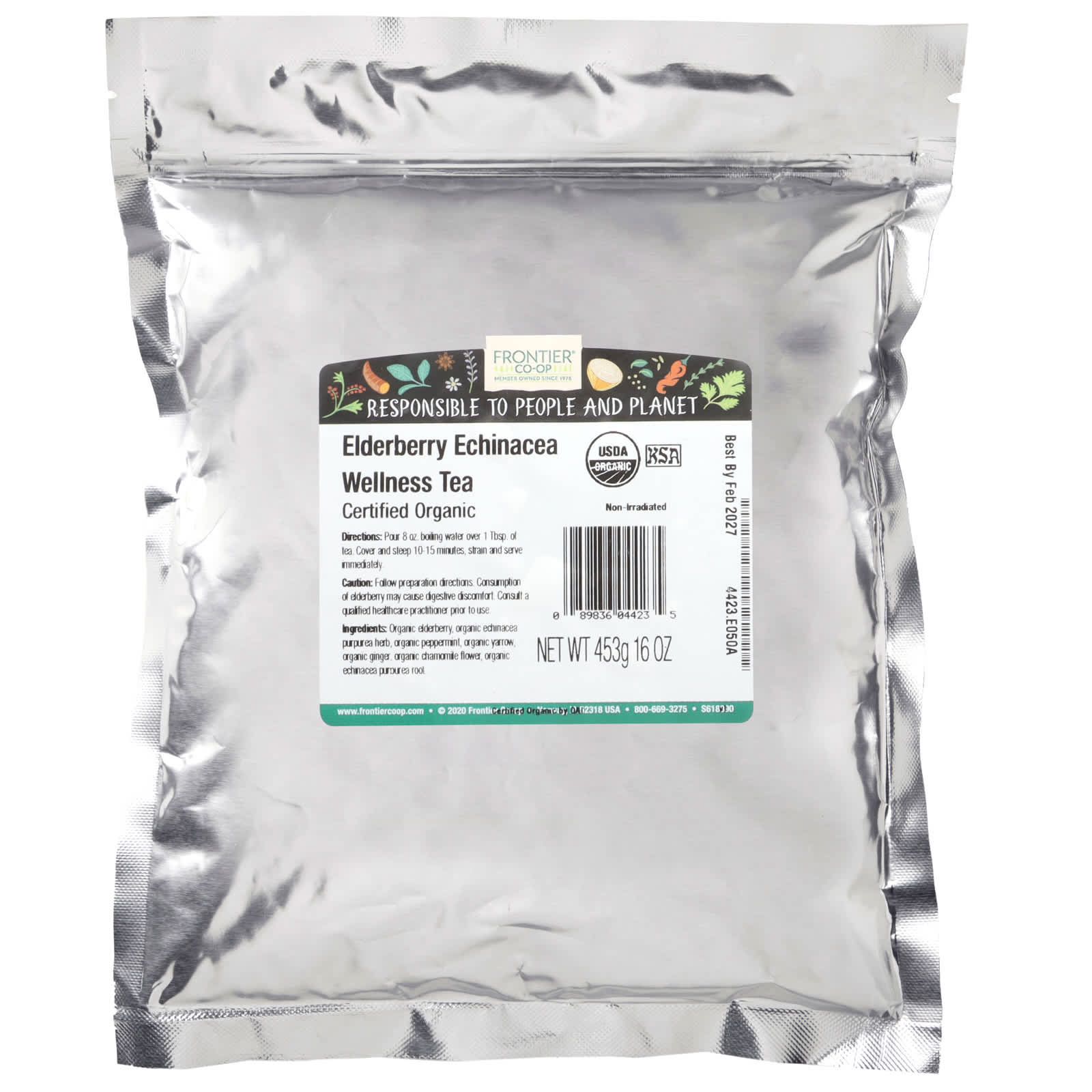 Elderberry Echinacea Wellness Tea - USDA Organic & Non-Irradiated - Image 2