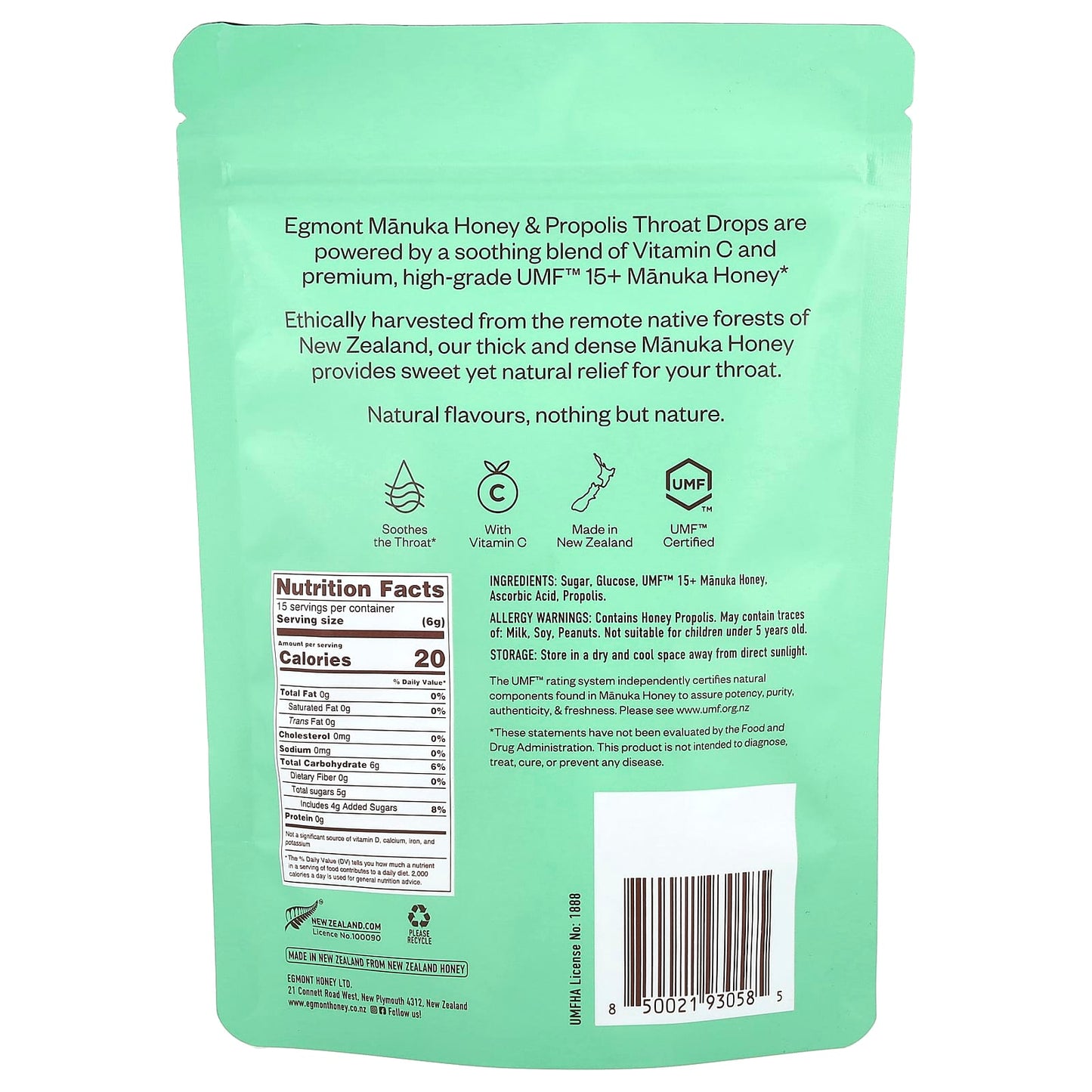 Egmont Manuka Honey Throat Drops - Soothe & Boost Your Throat - Image 2