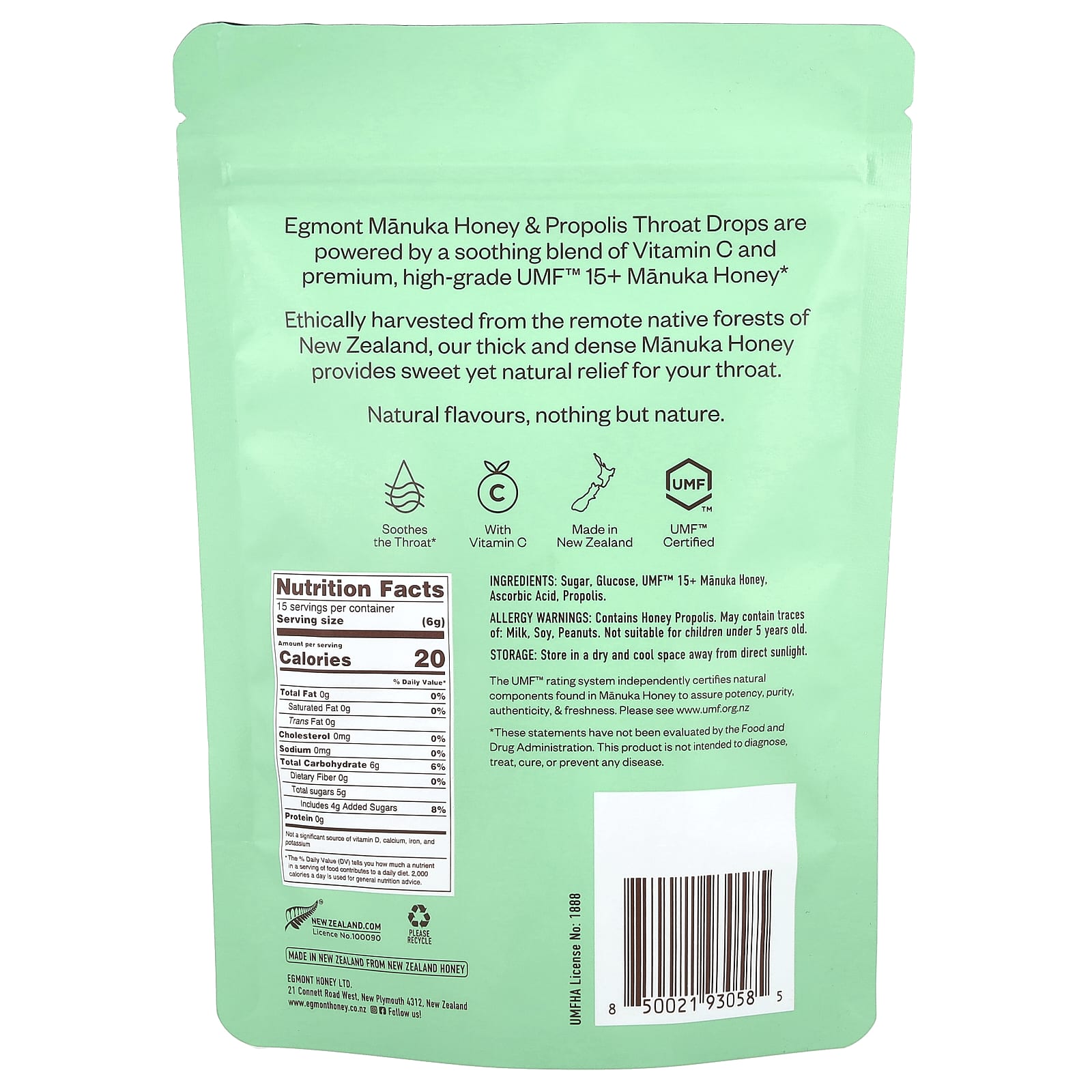 Egmont Manuka Honey Throat Drops - Soothe & Boost Your Throat - Image 2