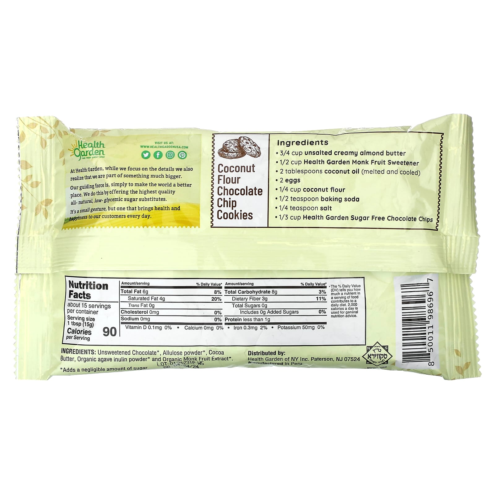 Sugar-Free Chocolate Chips by Health Garden - Keto Certified, Vegan - Image 2