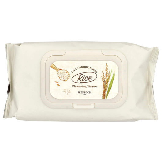 SKINFOOD, Rice Daily Brightening Cleansing Tissue, 80 Wipes - Image 1