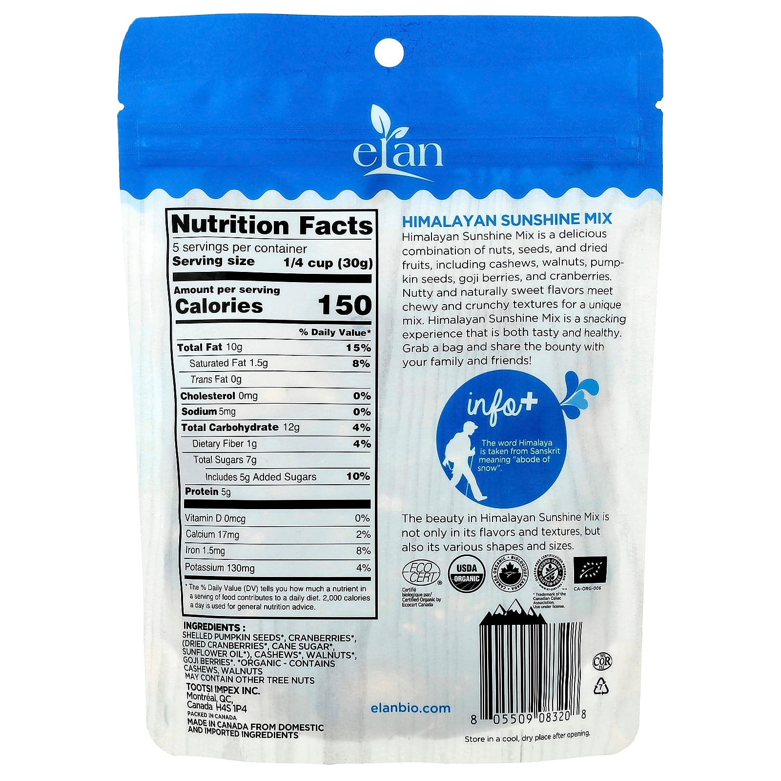 Organic Himalayan Sunshine Mix - Healthy Snack with Nuts & Dried Fruits - Image 2