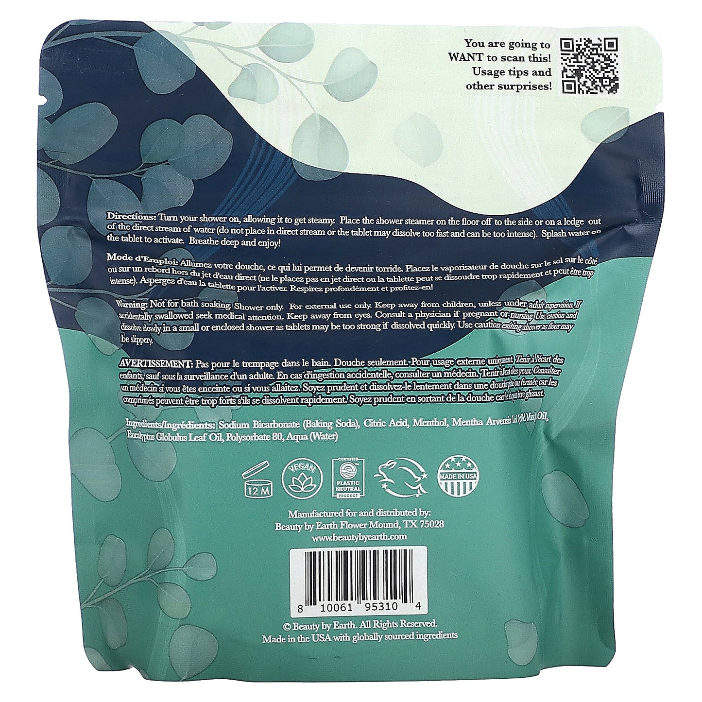 Eucalyptus Mint Shower Relief with Beauty By Earth Steamers - Image 2