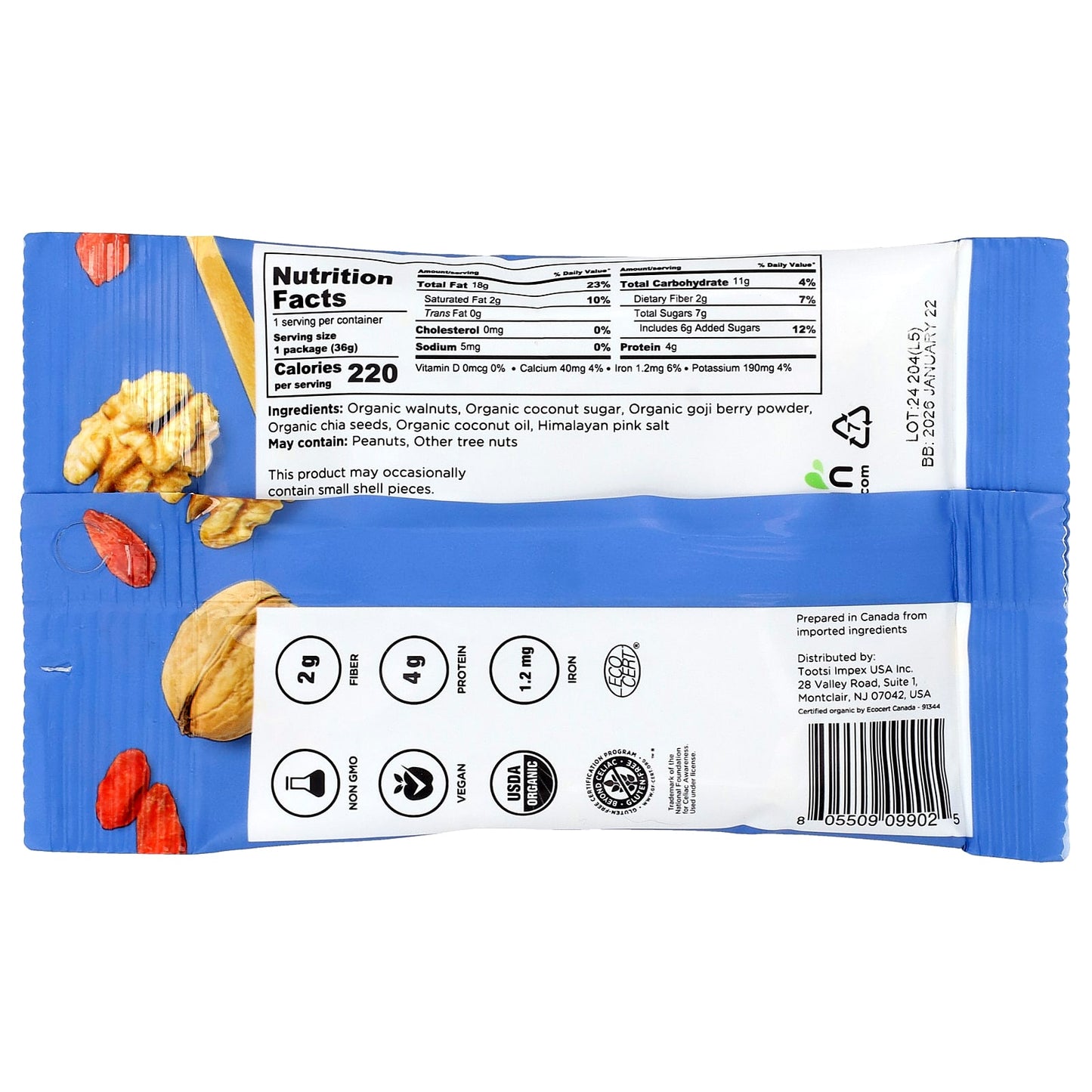 Organic Chia Walnuts by Elan - Healthy Snacking - Image 2