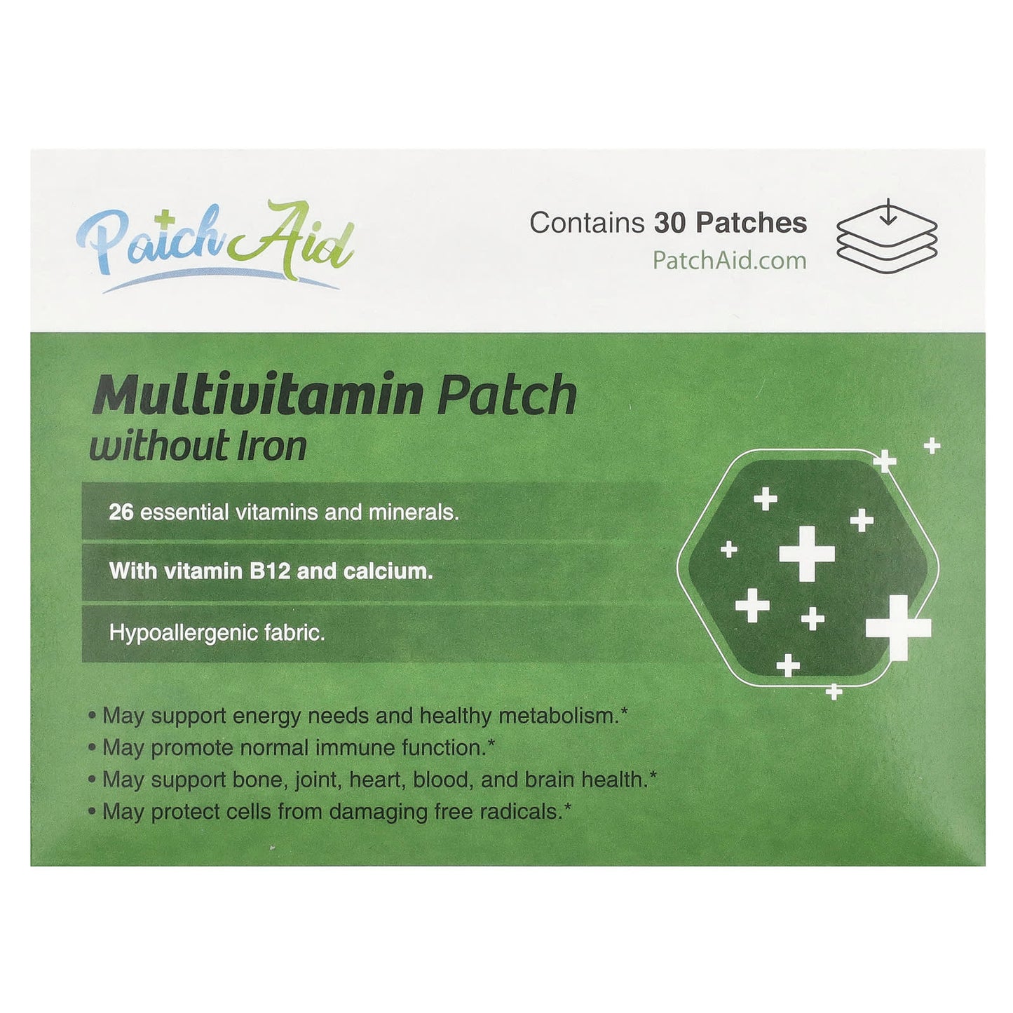 PatchAid, Multivitamin Patch without Iron , 30 Patches - Image 1