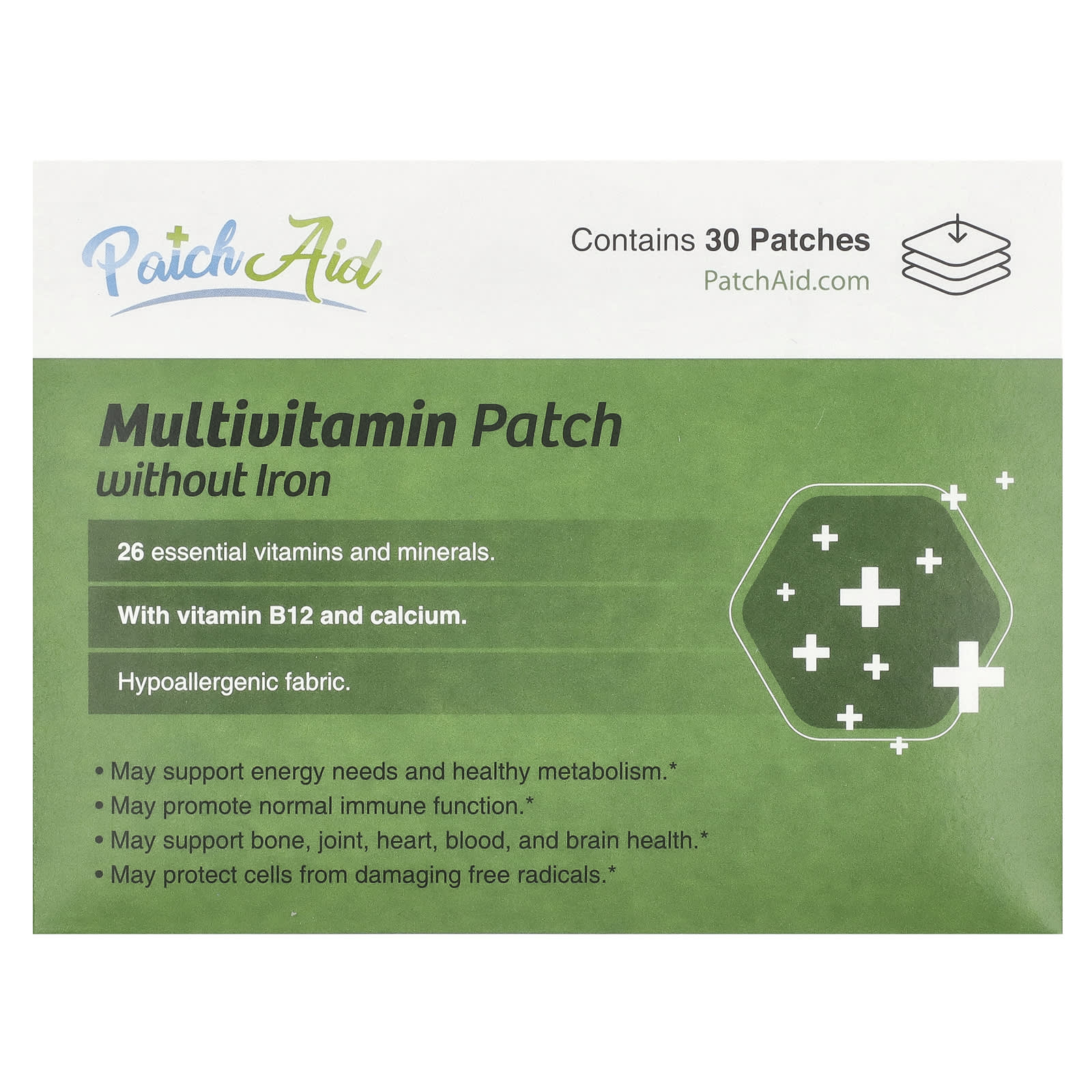 PatchAid, Multivitamin Patch without Iron , 30 Patches - Image 1