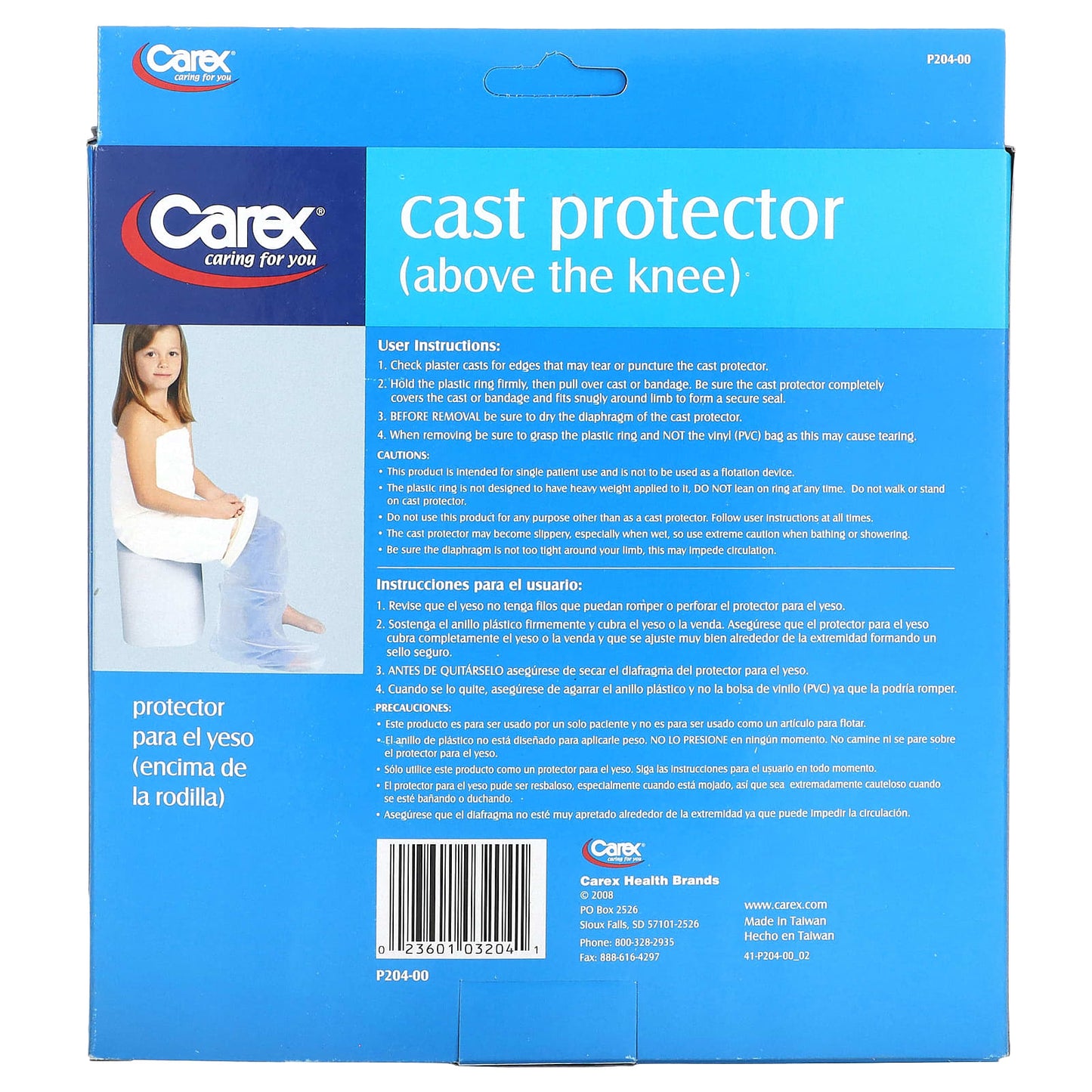 Carex Cast Protector - Waterproof Above the Knee Cast Cover - Image 2