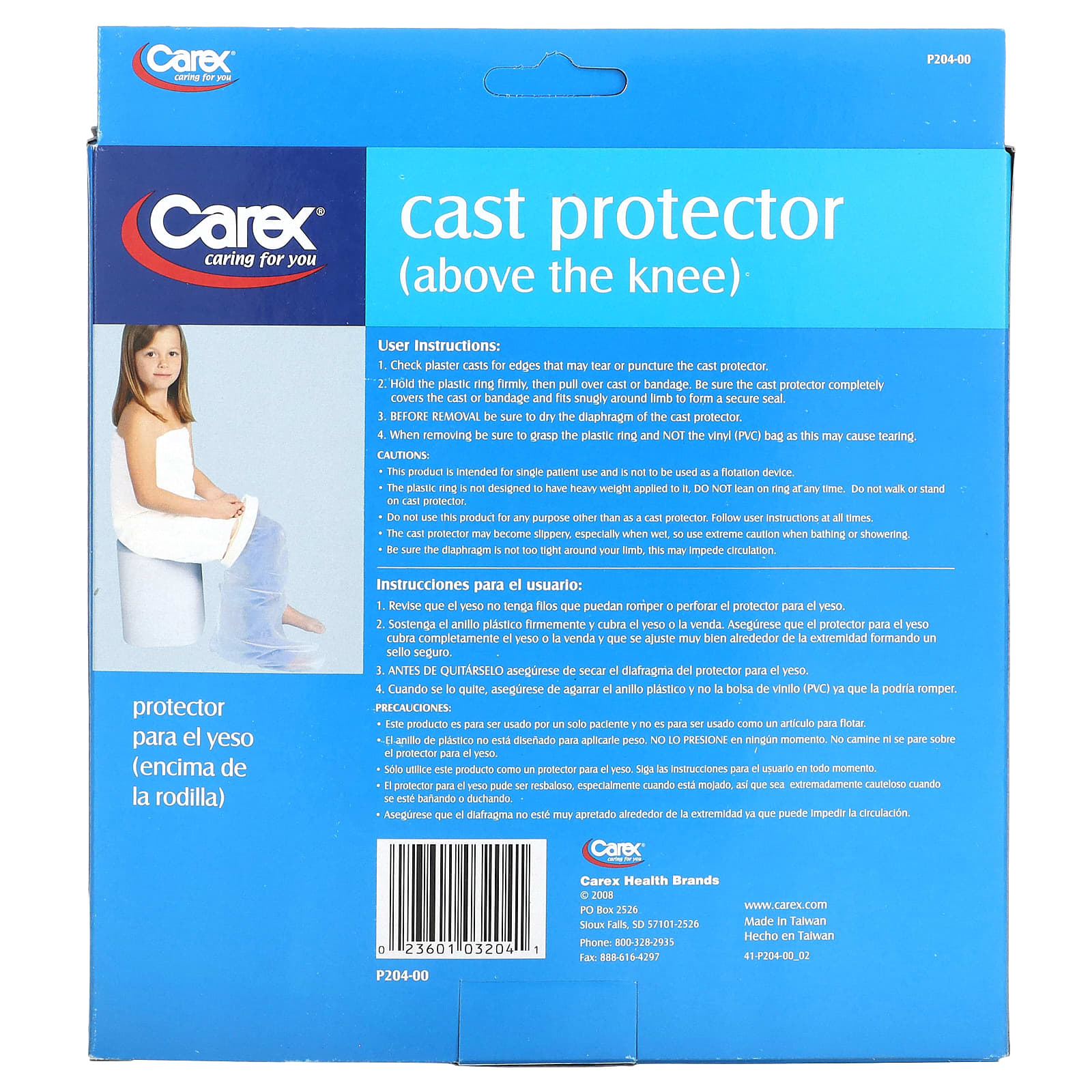 Carex Cast Protector - Waterproof Above the Knee Cast Cover - Image 2