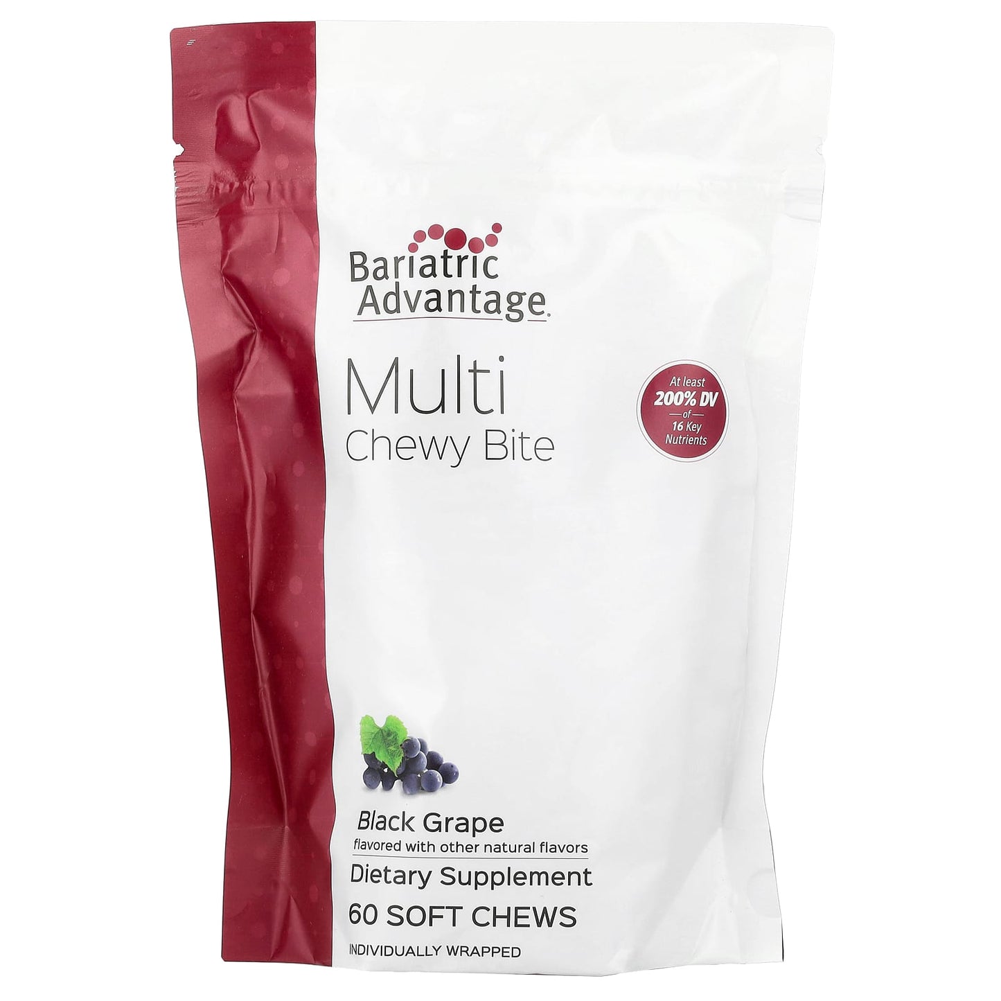 Bariatric Advantage Multi Chewy Bite Soft Chews, Black Grape, 60-Count - Image 1