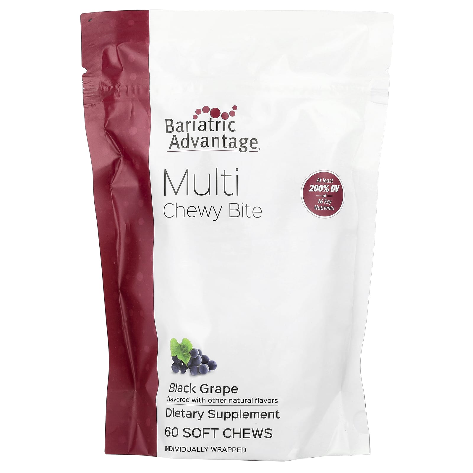 Bariatric Advantage Multi Chewy Bite Soft Chews, Black Grape, 60-Count - Image 1