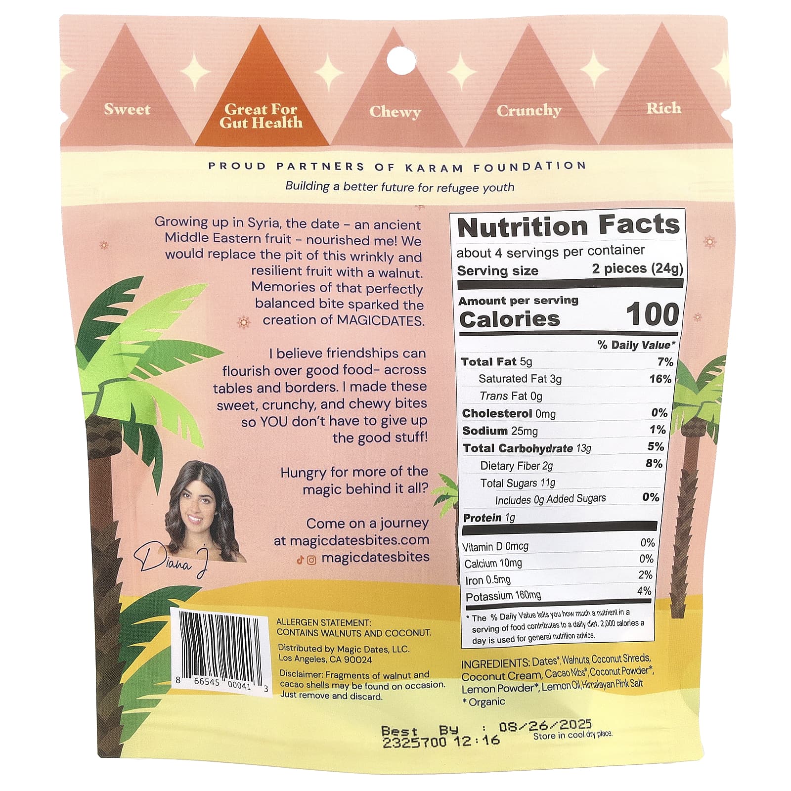 MAGICDATES, Original Snack Bites, Lush Lemon Bar, 3.5 oz (100 g) - Image 2