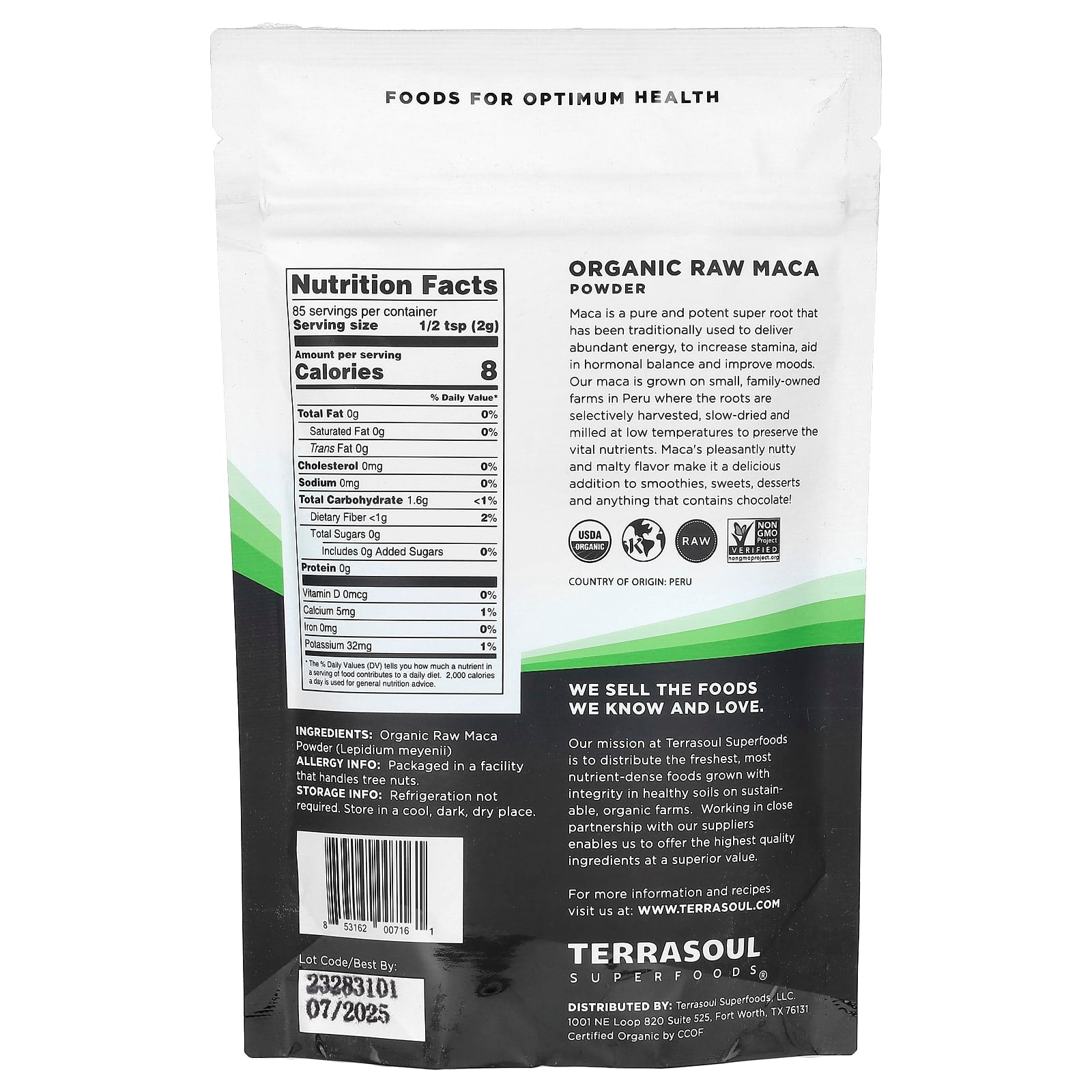 Terrasoul Superfoods, Maca Powder, Raw , 6 oz (170 g) - Image 2