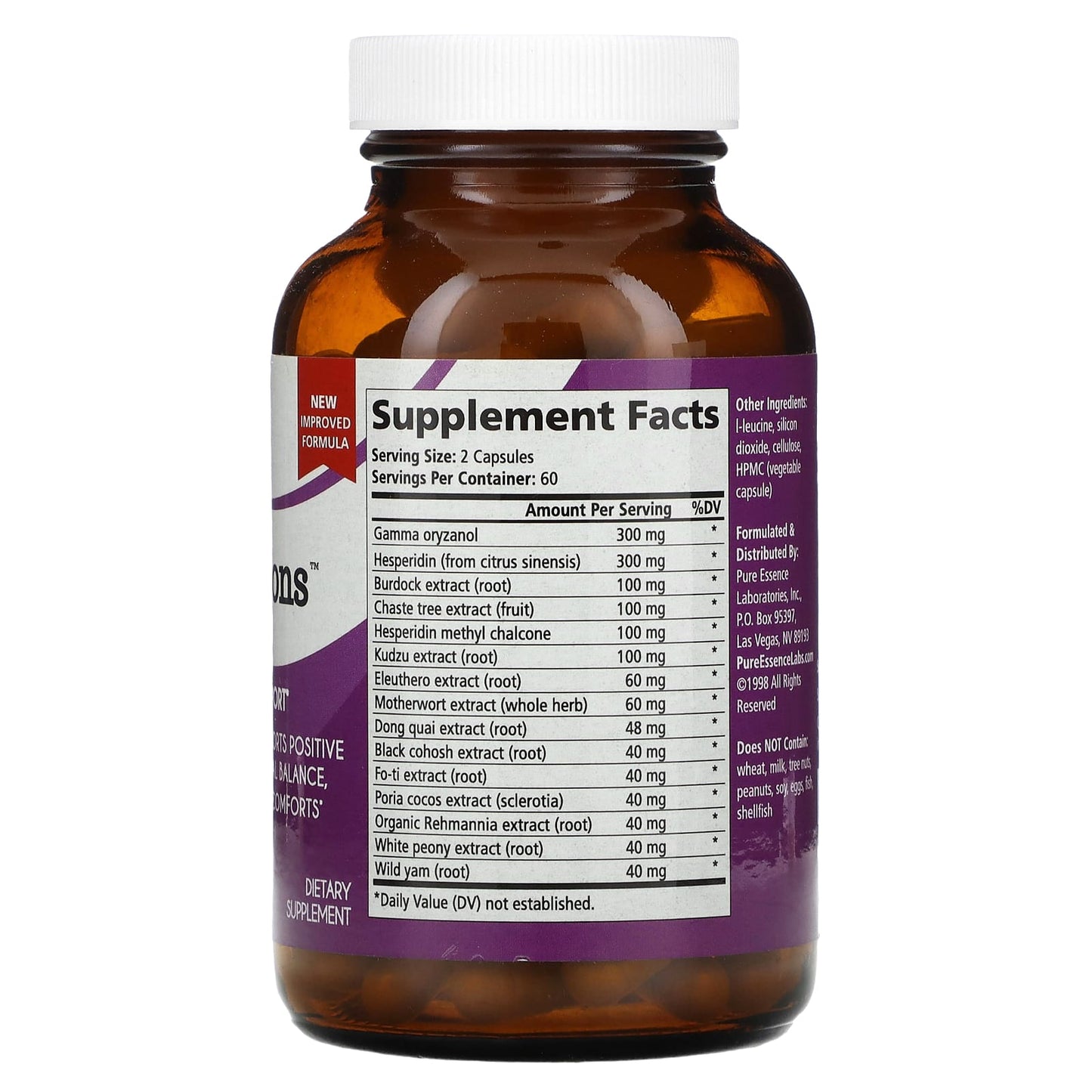 Pure Essence, Transitions, Menopause Support, 120 Vegi-Caps - Image 2