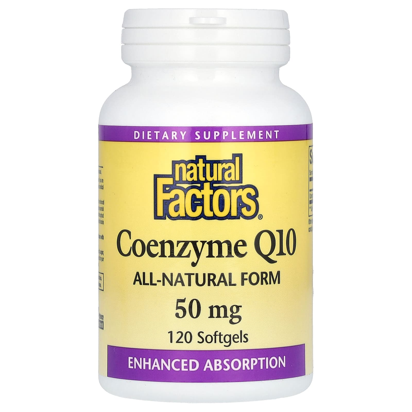 Natural Factors, Coenzyme Q10, 50 mg, 120  Softgels - Image 1