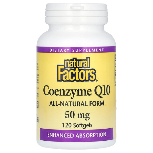 Natural Factors, Coenzyme Q10, 50 mg, 120  Softgels - Image 1