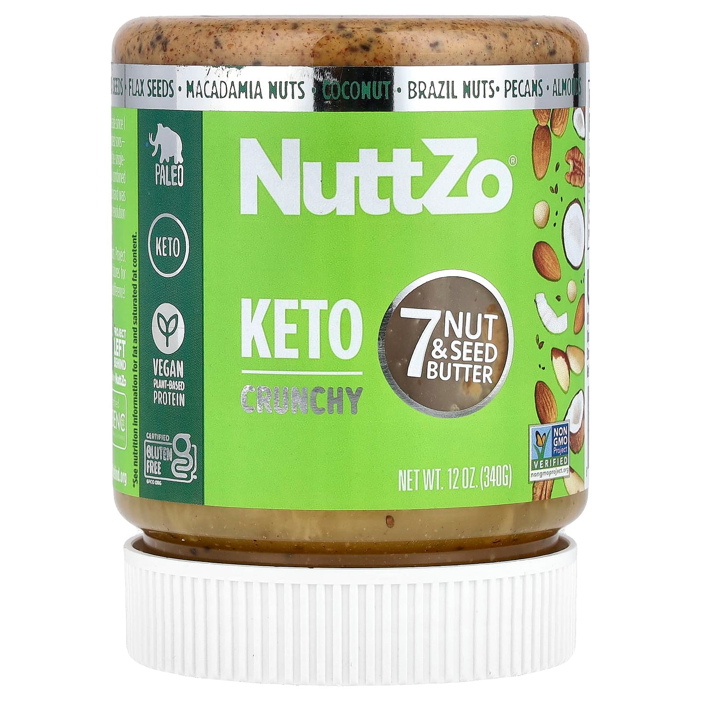 Nuttzo, Keto, 7 Nut & Seed Butter, Crunchy, 12 oz (340 g) - Image 1