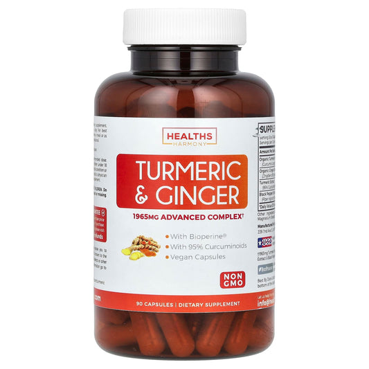 Turmeric & Ginger Joint Health Support - 90 Capsules by Healths Harmony - Image 1