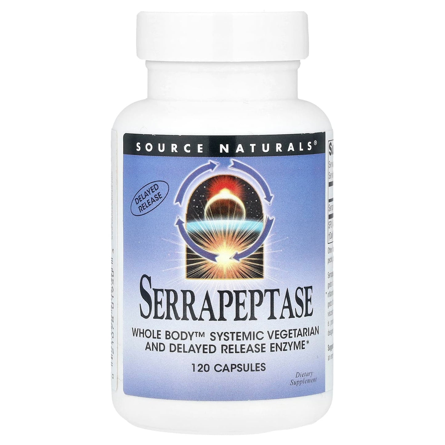 Source Naturals, Serrapeptase, 120 Capsules (60,000 SPU Per Capsule) - Image 1
