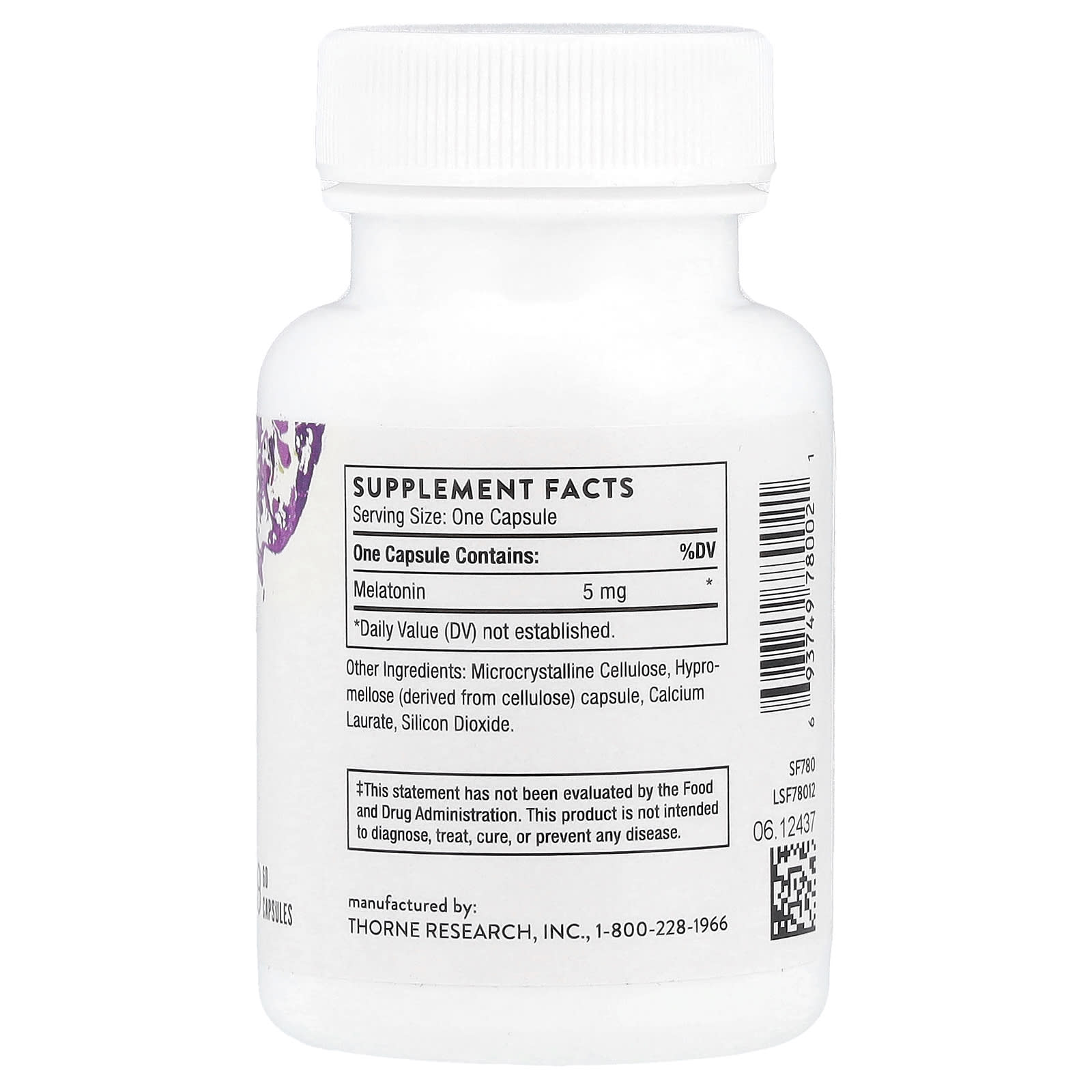 Thorne, Melaton-5™, 60 Capsules (5 mg per Capsule)