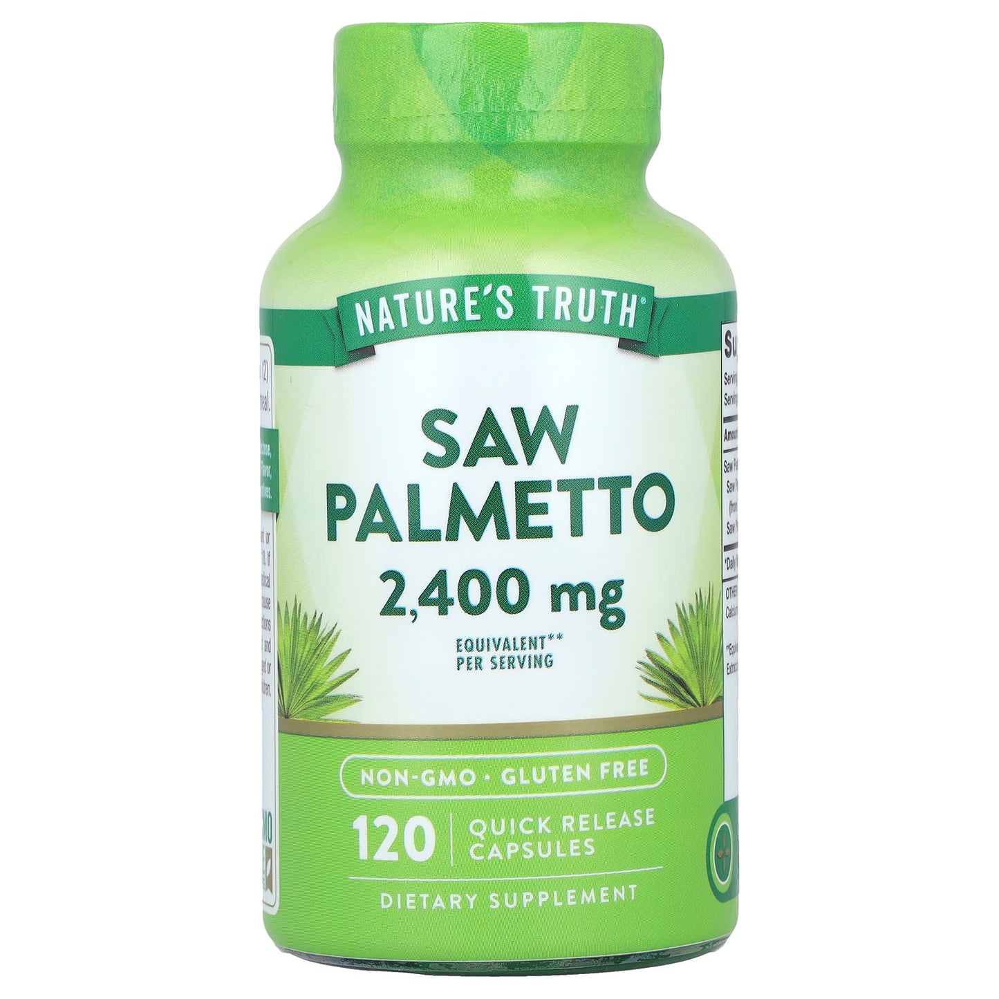 Nature's Truth, Saw Palmetto, 120 Quick Release Capsules (1,200 mg per Capsule) - Image 1