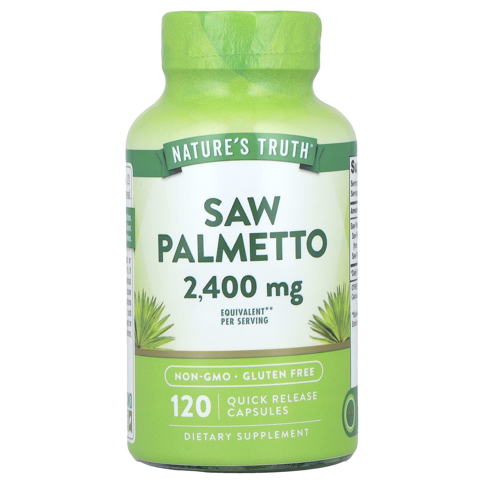 Nature's Truth, Saw Palmetto, 120 Quick Release Capsules (1,200 mg per Capsule) - Image 1