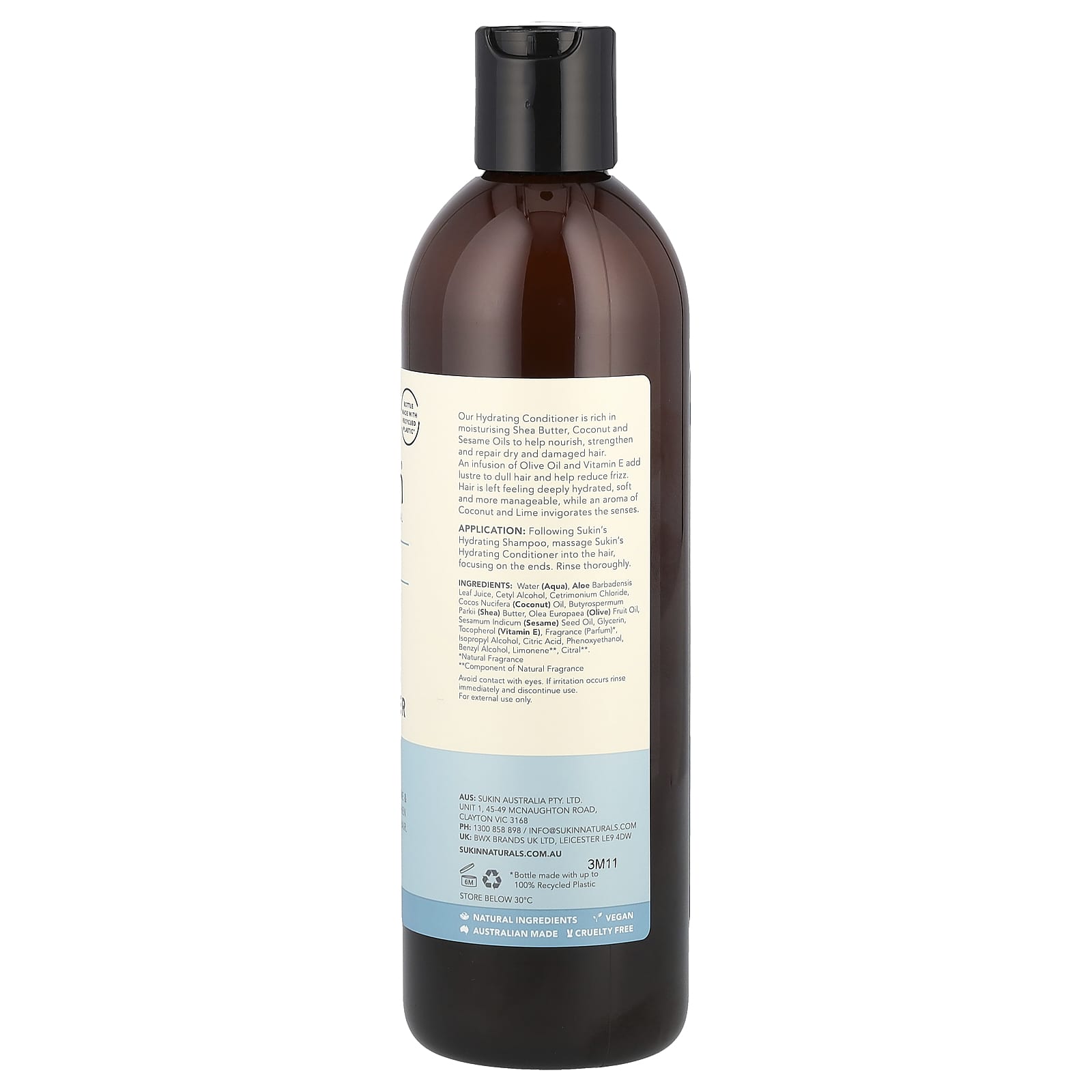 Sukin, Hydrating Conditioner, Dry & Damaged Hair, 16.9 fl oz (500 ml) - Image 2
