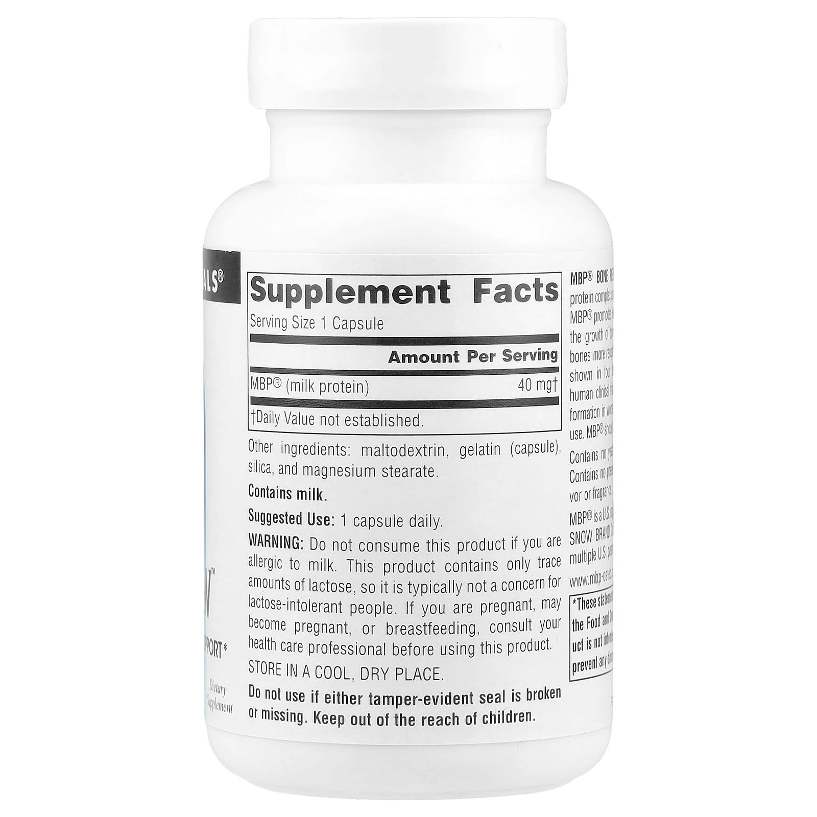 Source Naturals, MBP® Bone Renew, 40 mg, 60 Capsules - Image 2