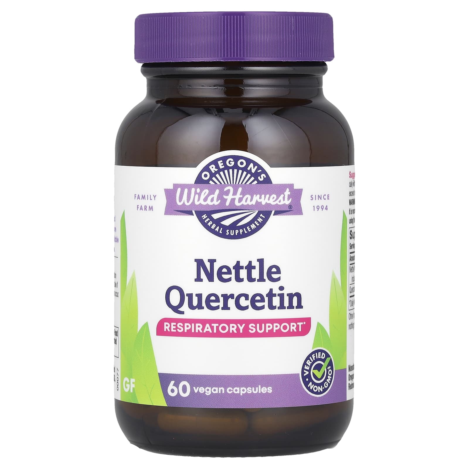 Oregon's Wild Harvest, Nettle Quercetin, 60 Vegan Capsules - Image 1