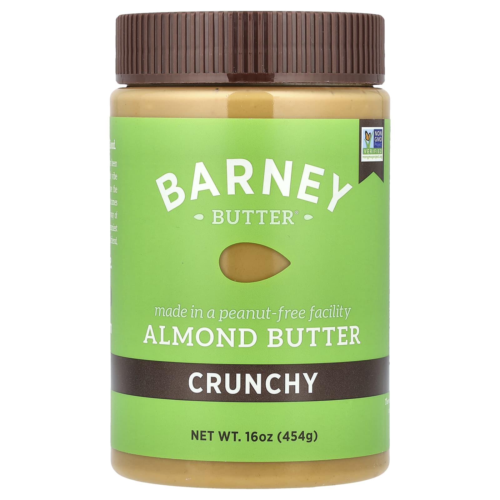 Crunchy Almond Butter by Barney Butter, 16 oz, Non-GMO, Gluten-Free - Image 1