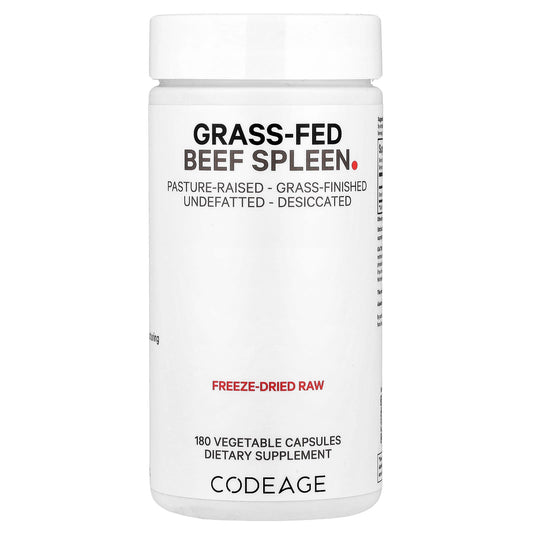 Grass-Fed Beef Spleen 180 Capsules by CodeAge - Boost Your Energy & Immune System - Image 1