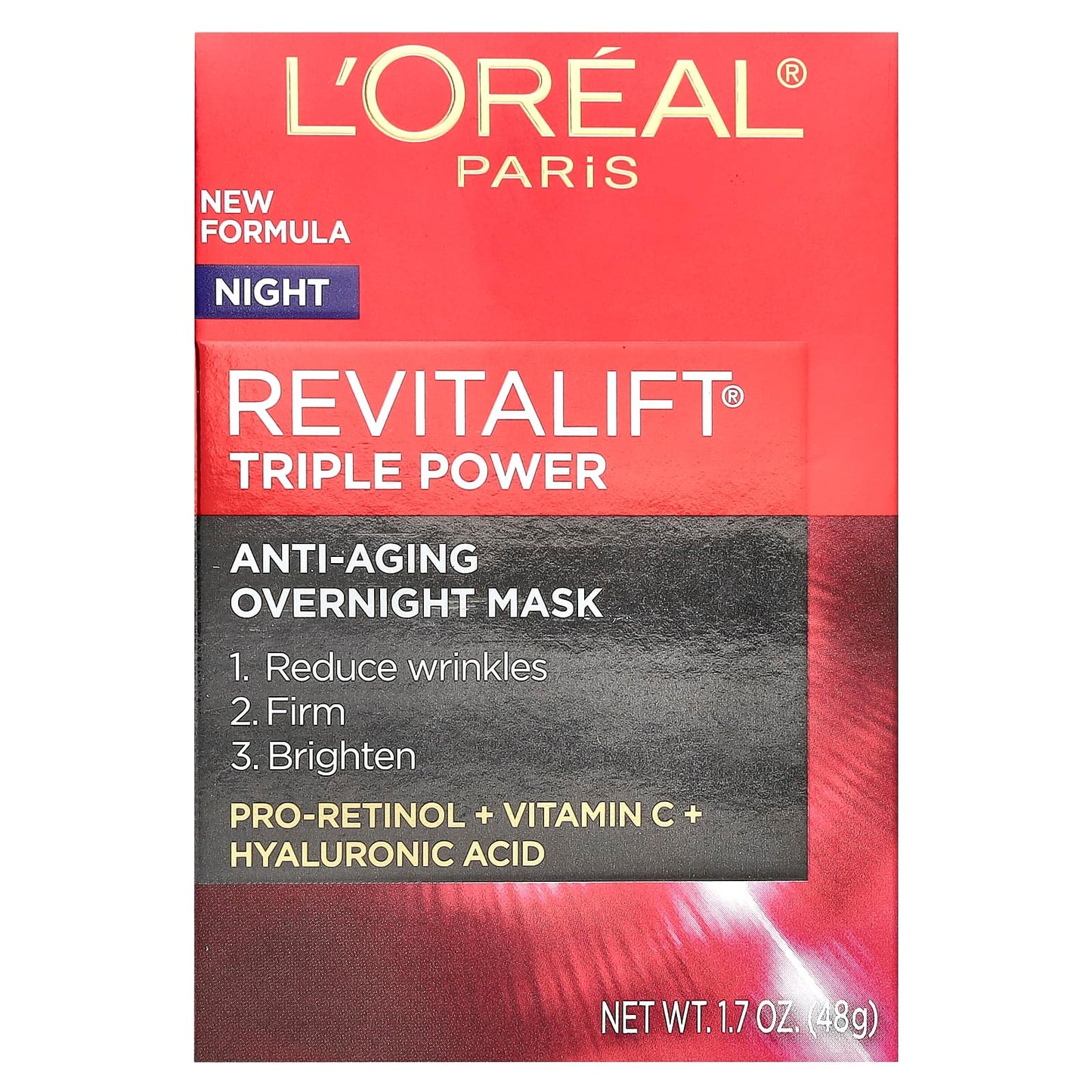 L'Oréal, Revitalift Triple Power, Anti-Aging Overnight Beauty Mask, 1.7 oz (48 g) - Image 2