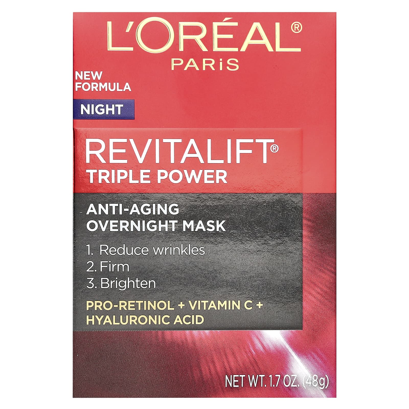 L'Oréal, Revitalift Triple Power, Anti-Aging Overnight Beauty Mask, 1.7 oz (48 g) - Image 2