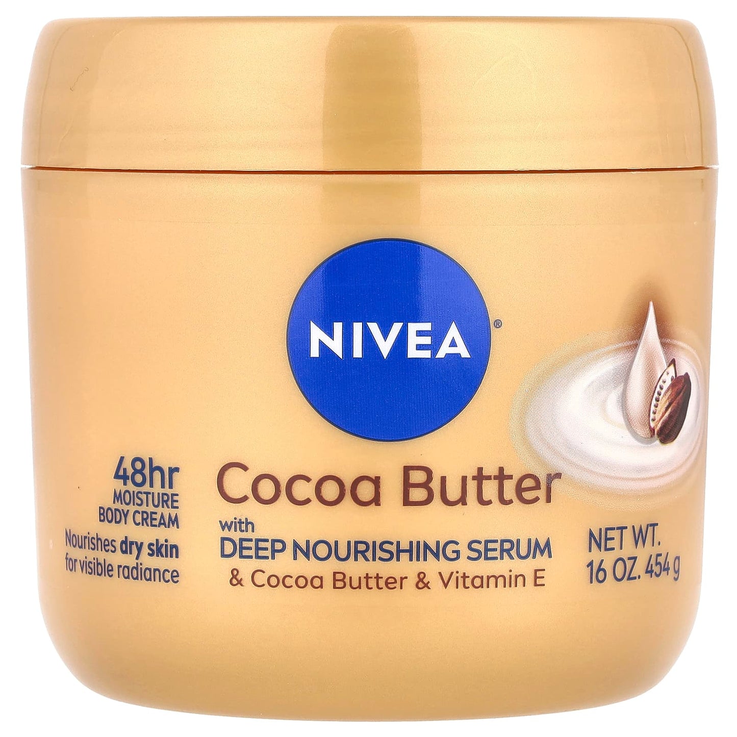 Nivea, Body Cream, Cocoa Butter, 16 oz (454 g) - Image 1