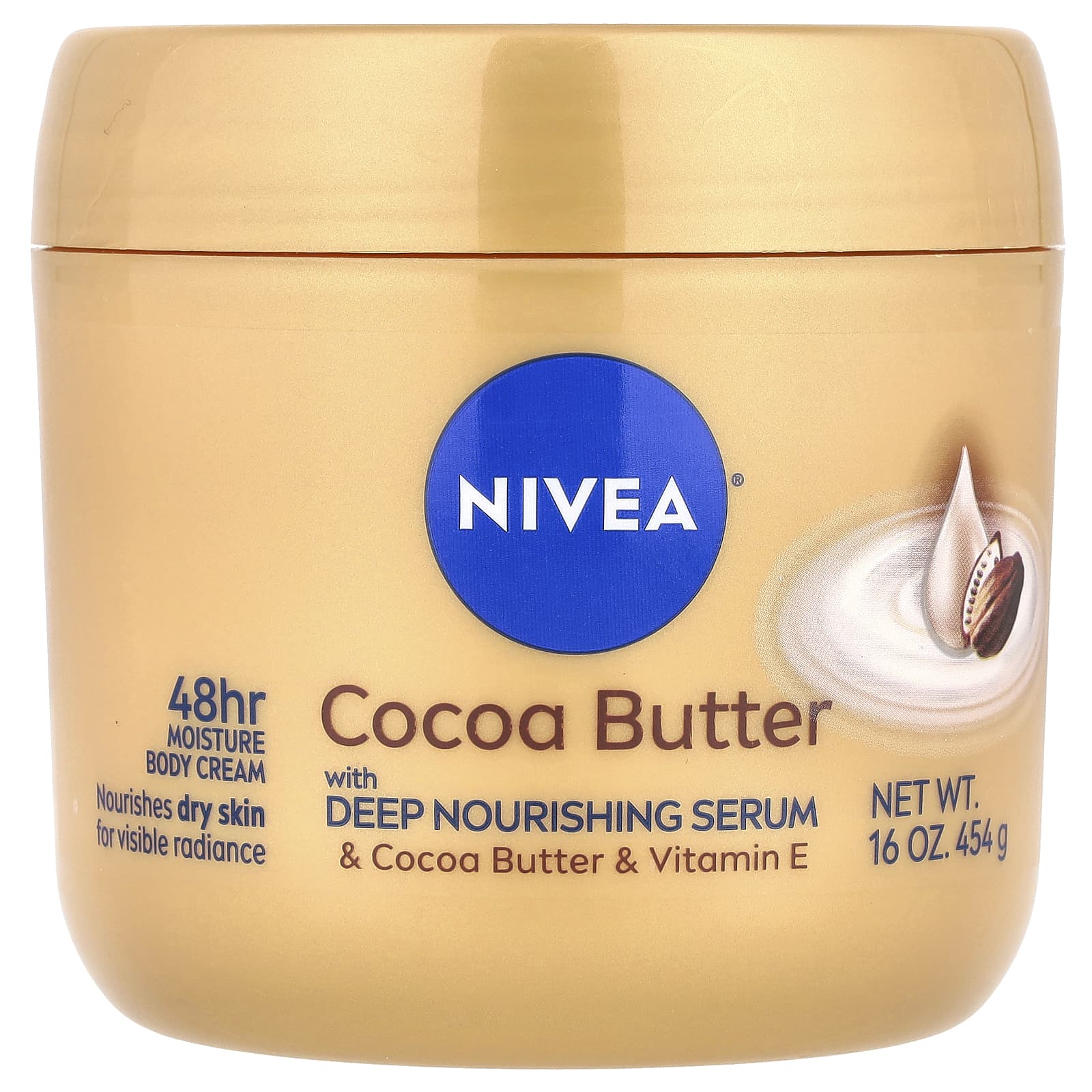 Nivea, Body Cream, Cocoa Butter, 16 oz (454 g) - Image 1