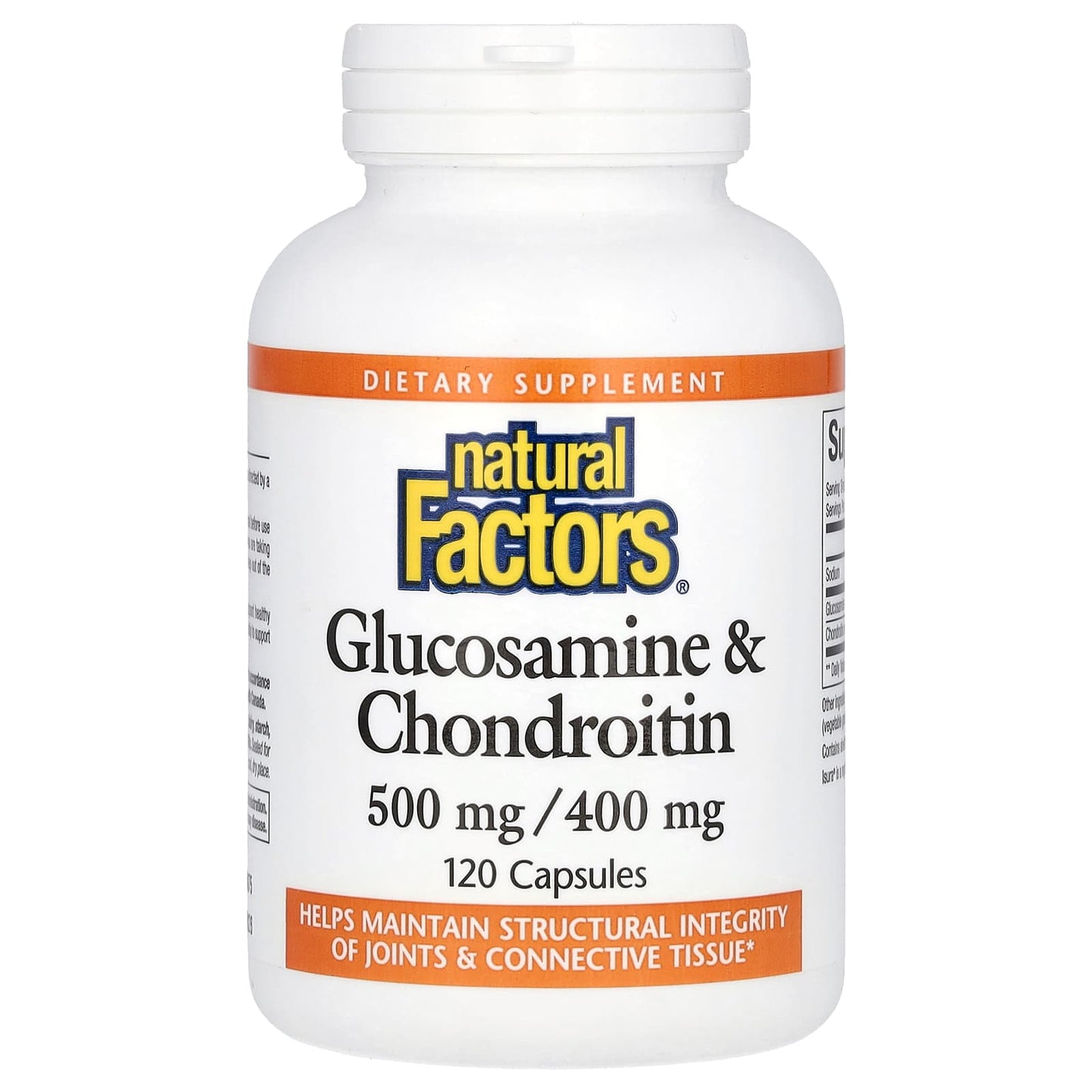 Natural Factors, Glucosamine & Chondroitin, 120 Capsules - Image 1