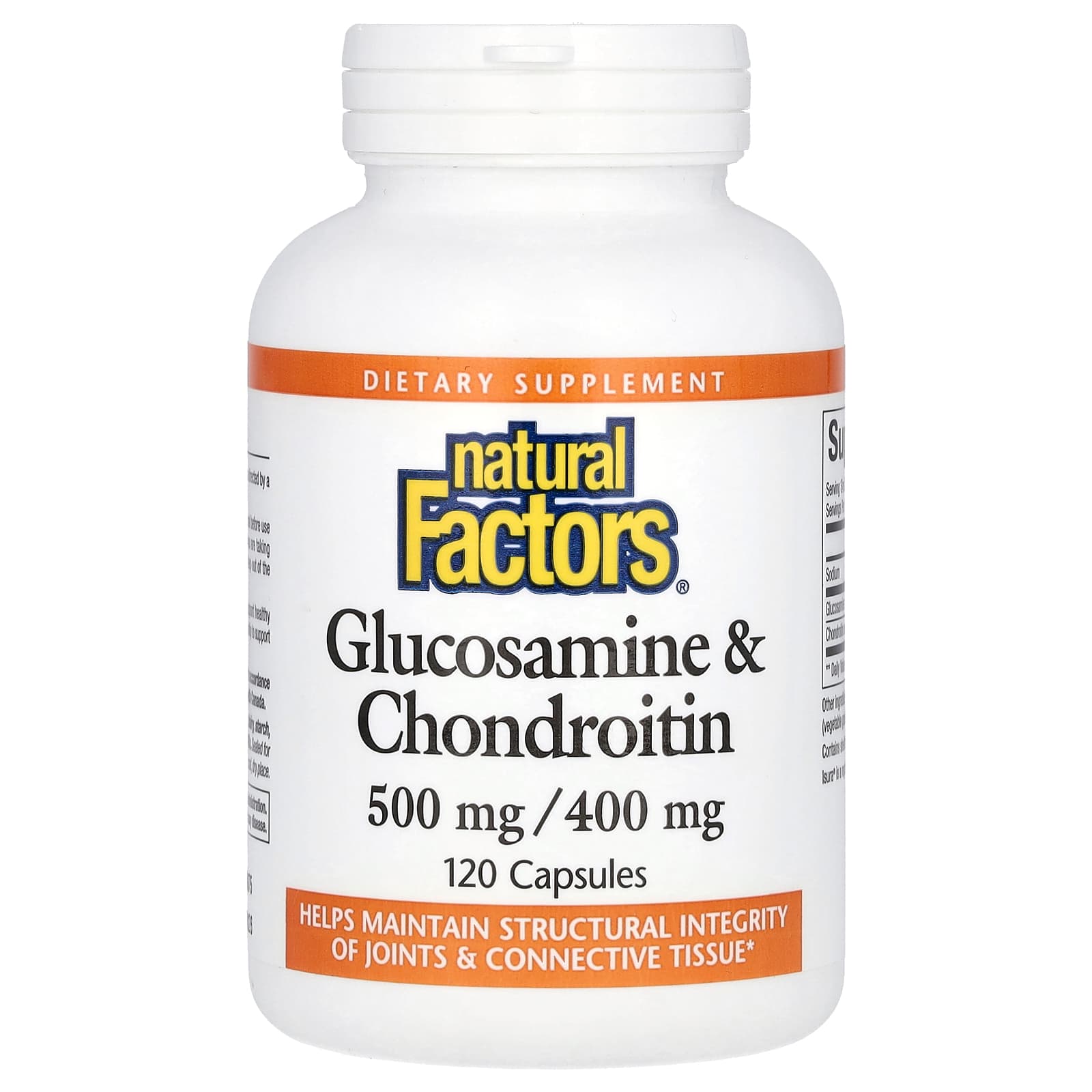 Natural Factors, Glucosamine & Chondroitin, 120 Capsules - Image 1