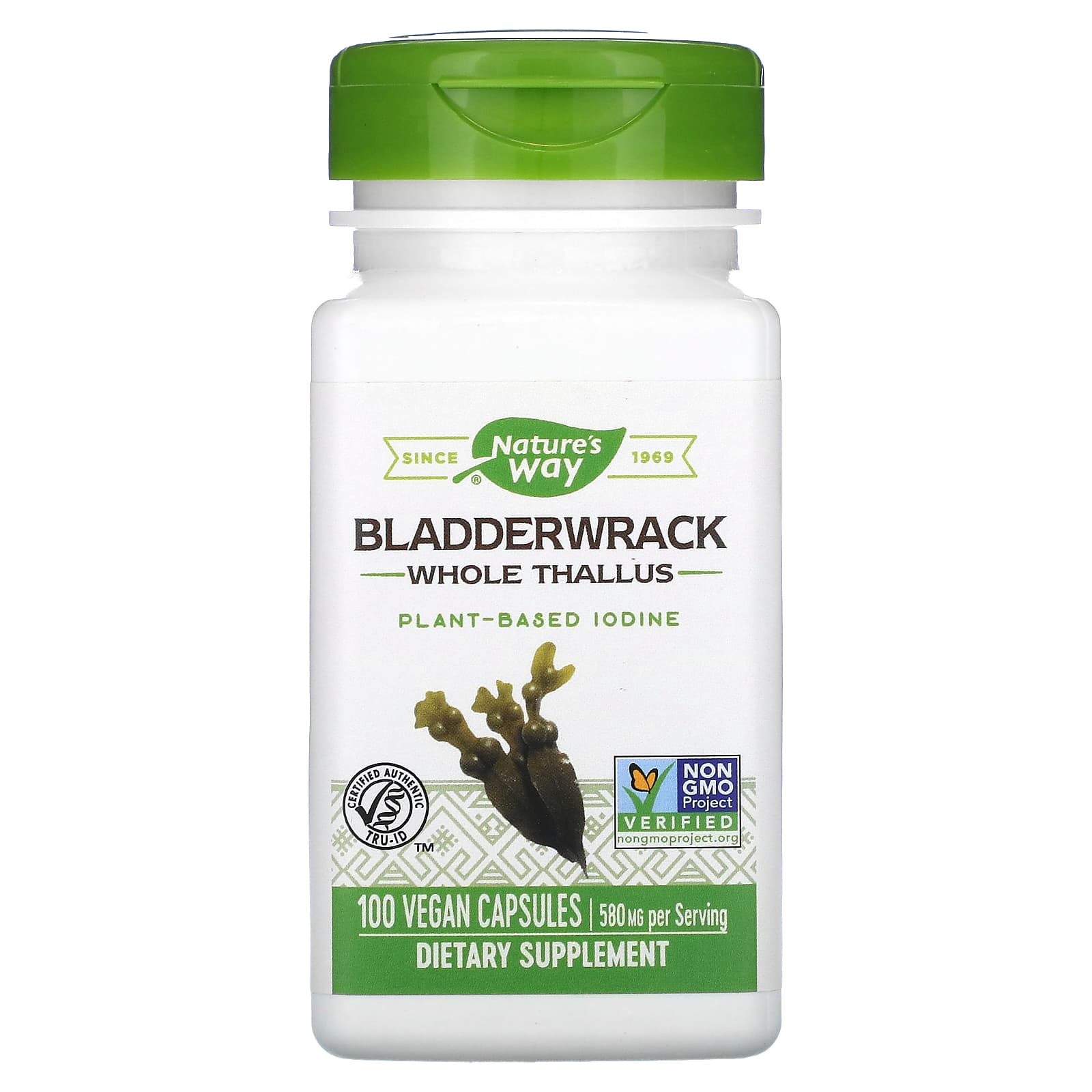 Nature's Way, Bladderwrack, 580 mg, 100 Vegan Capsules - Image 1