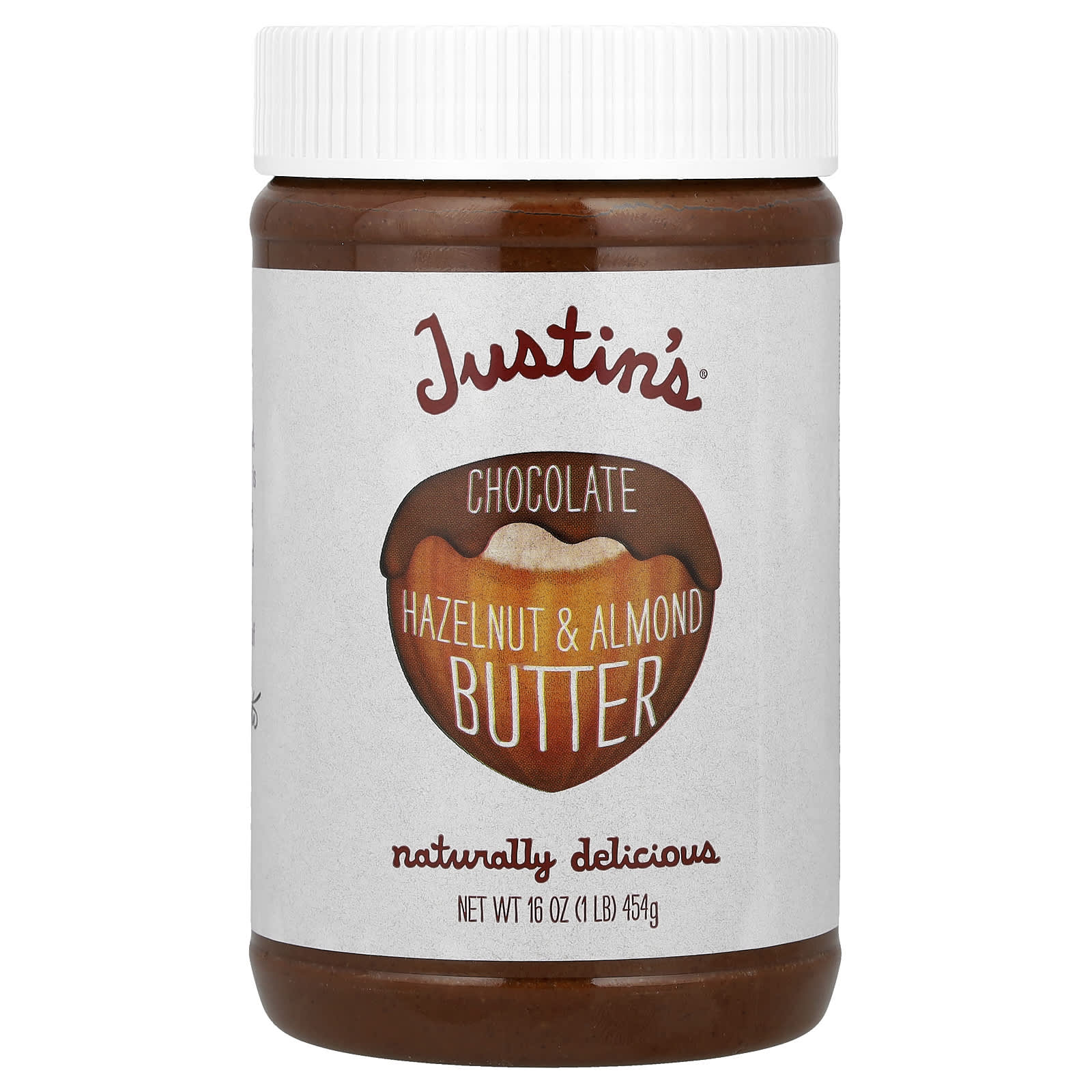Justin's Chocolate Hazelnut & Almond Butter, Lower Sugar, 16 oz - Image 1